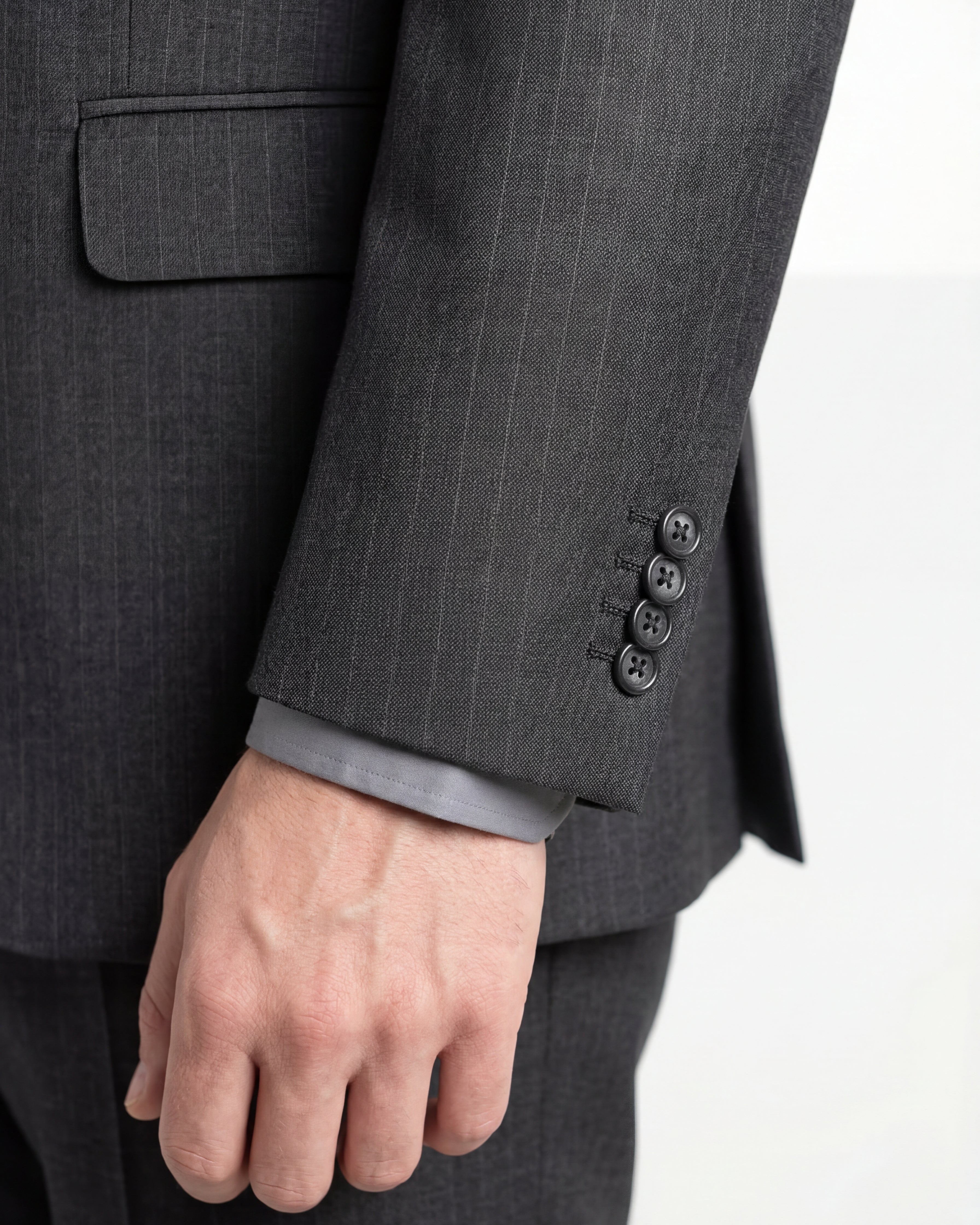 Stripe Modern Fit Wool Cashmere Suit