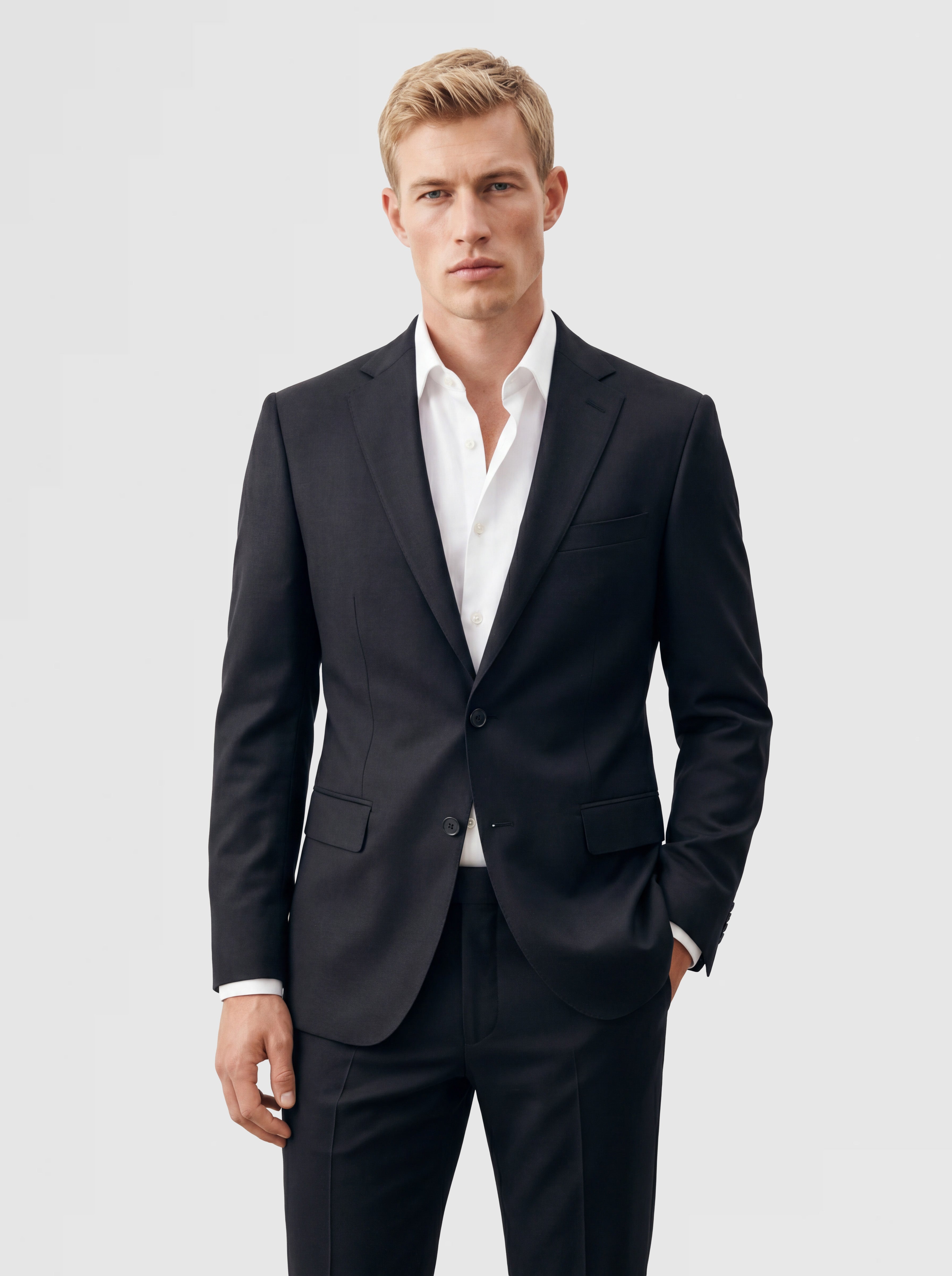 Micro Nailhead Wool Cashmere Modern Fit Suit
