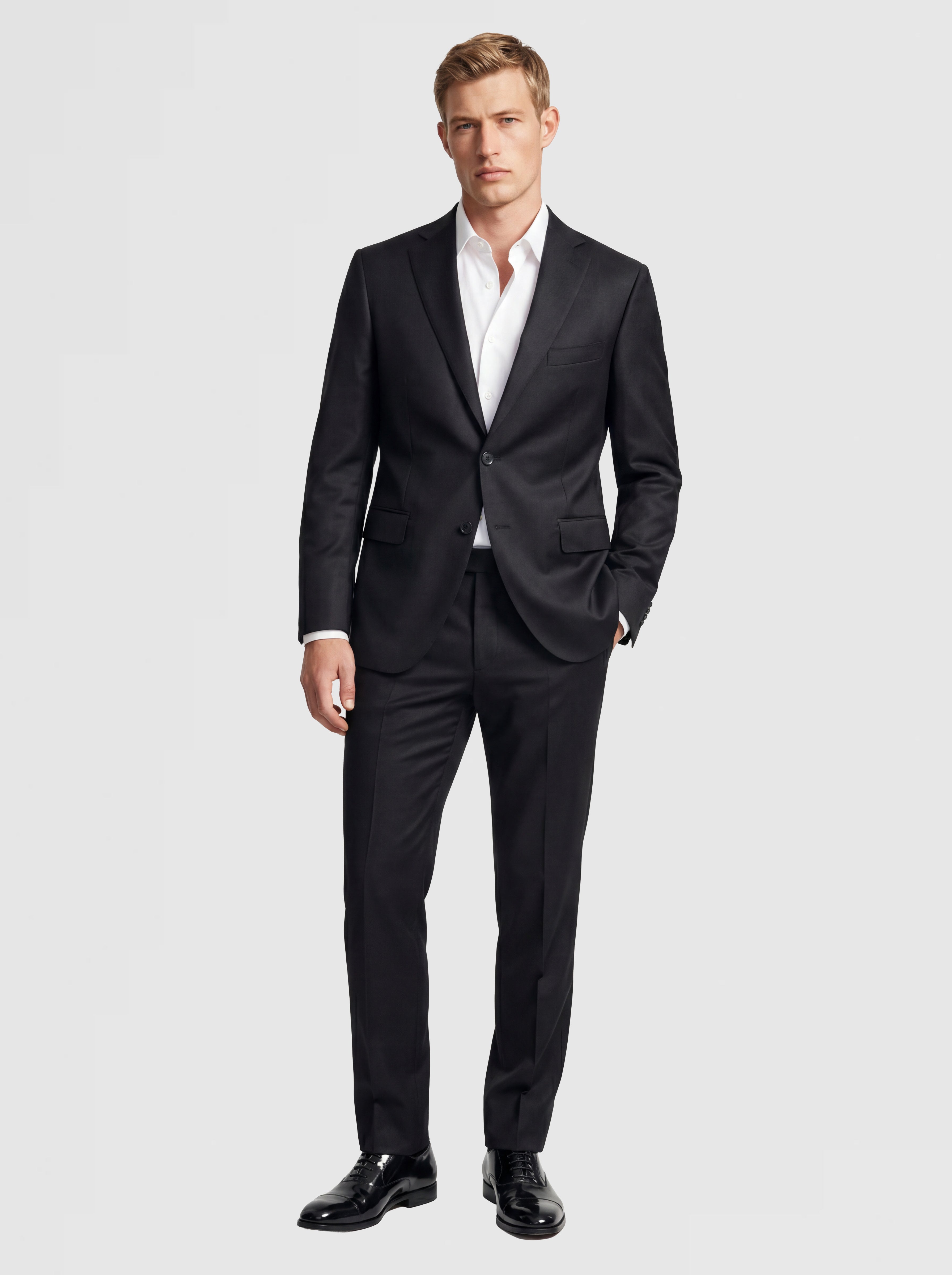 Micro Nailhead Wool Cashmere Modern Fit Suit