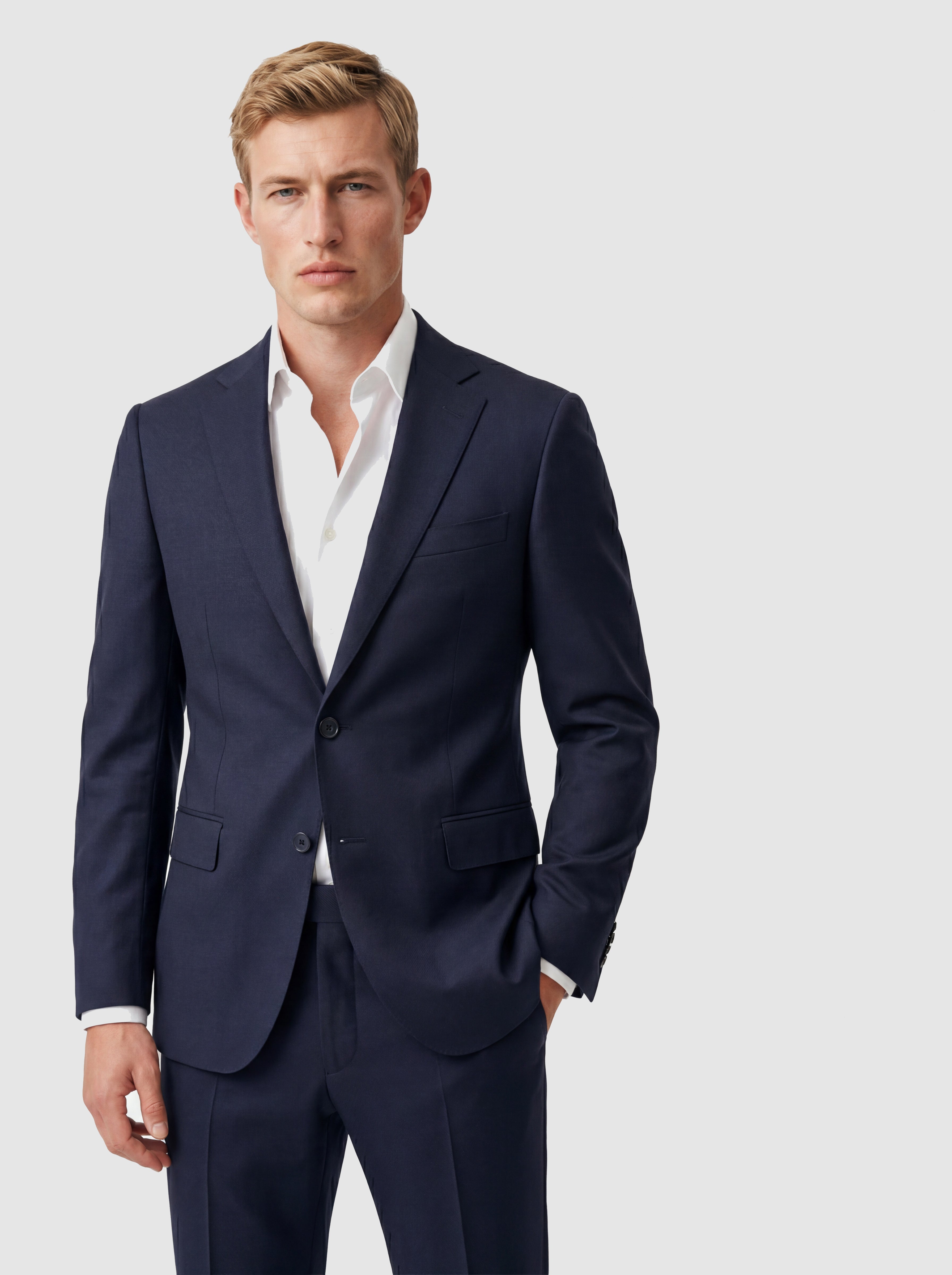 Micro Nailhead Wool Cashmere Modern Fit Suit