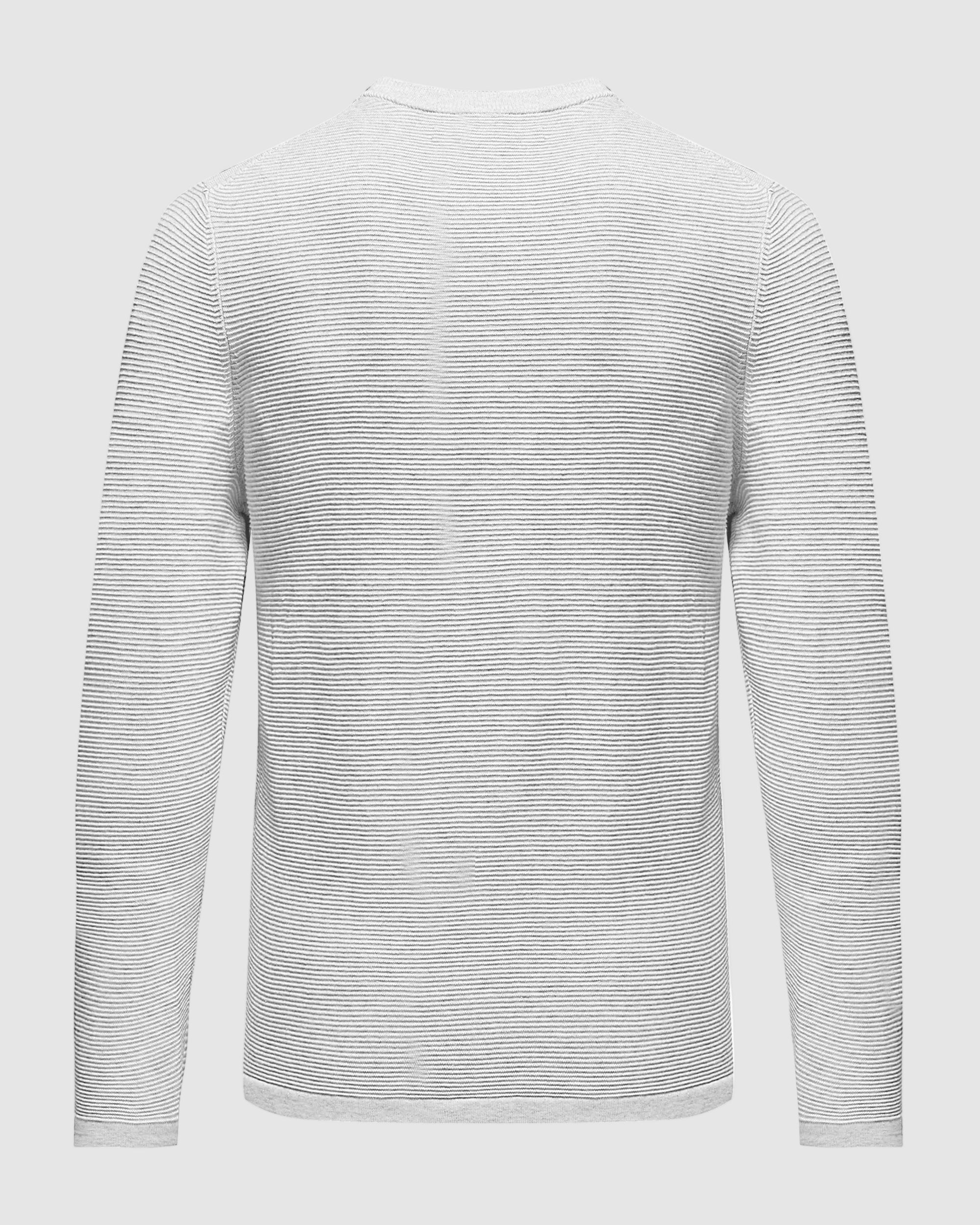 Cotton Ribbed Crew Neck Sweater