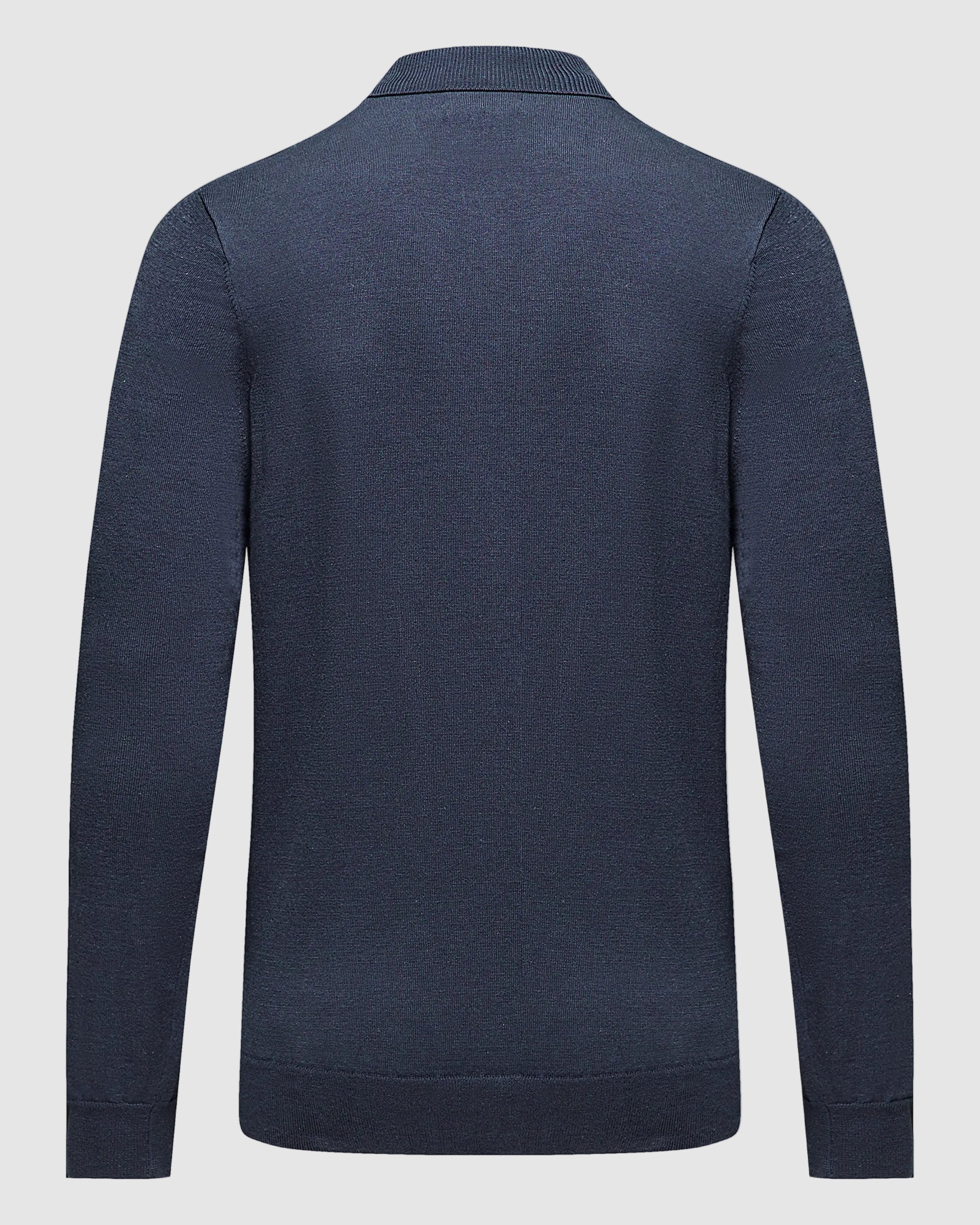 Fine Knit Polo Sweater