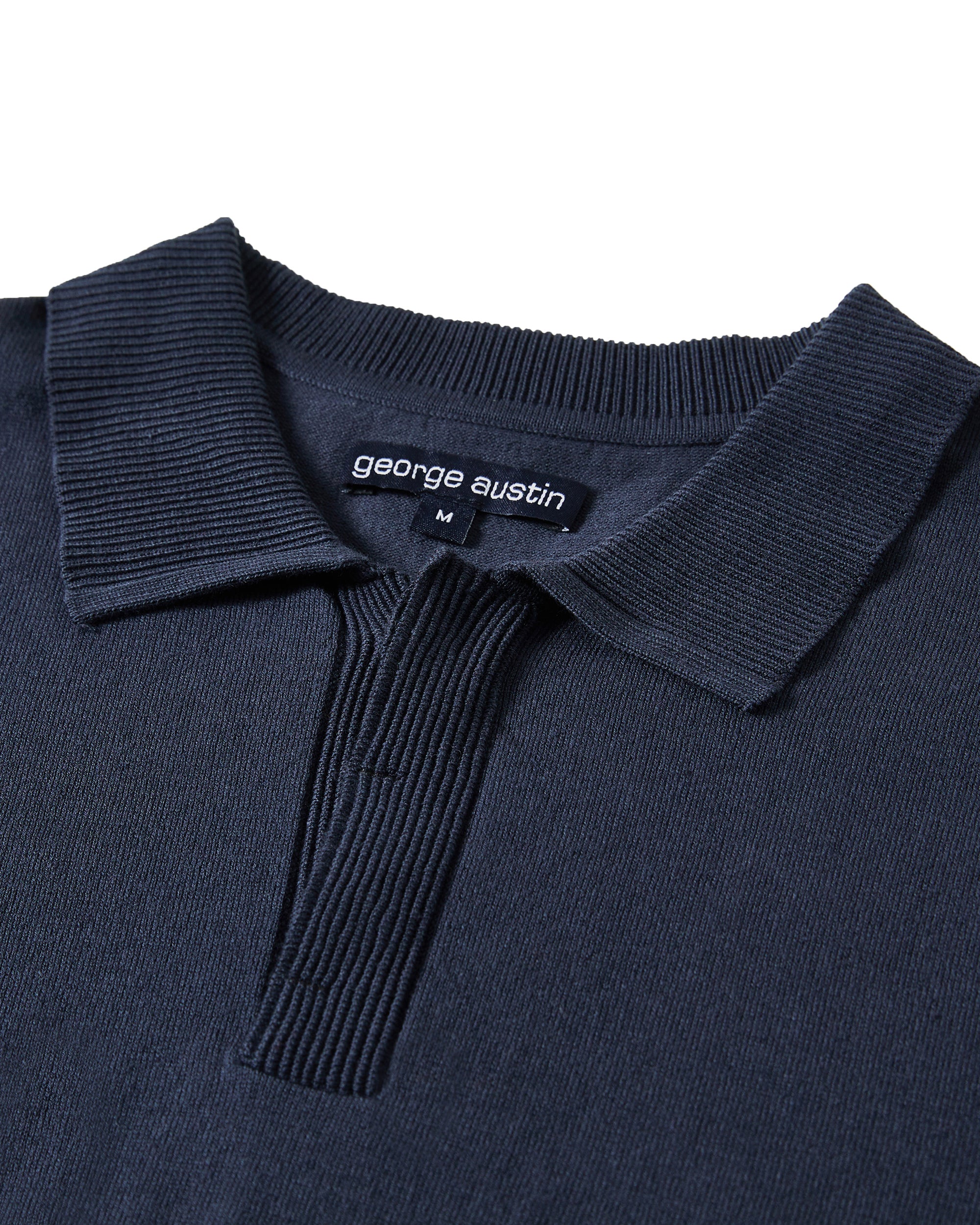 Fine Knit Polo Sweater