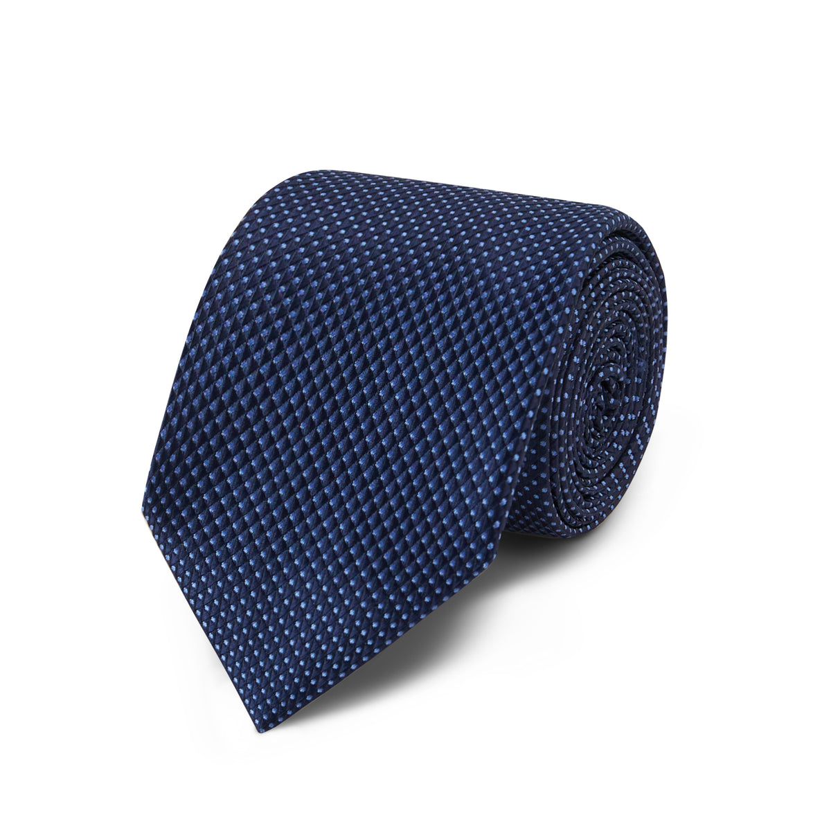 Microfiber geometric dotted tie