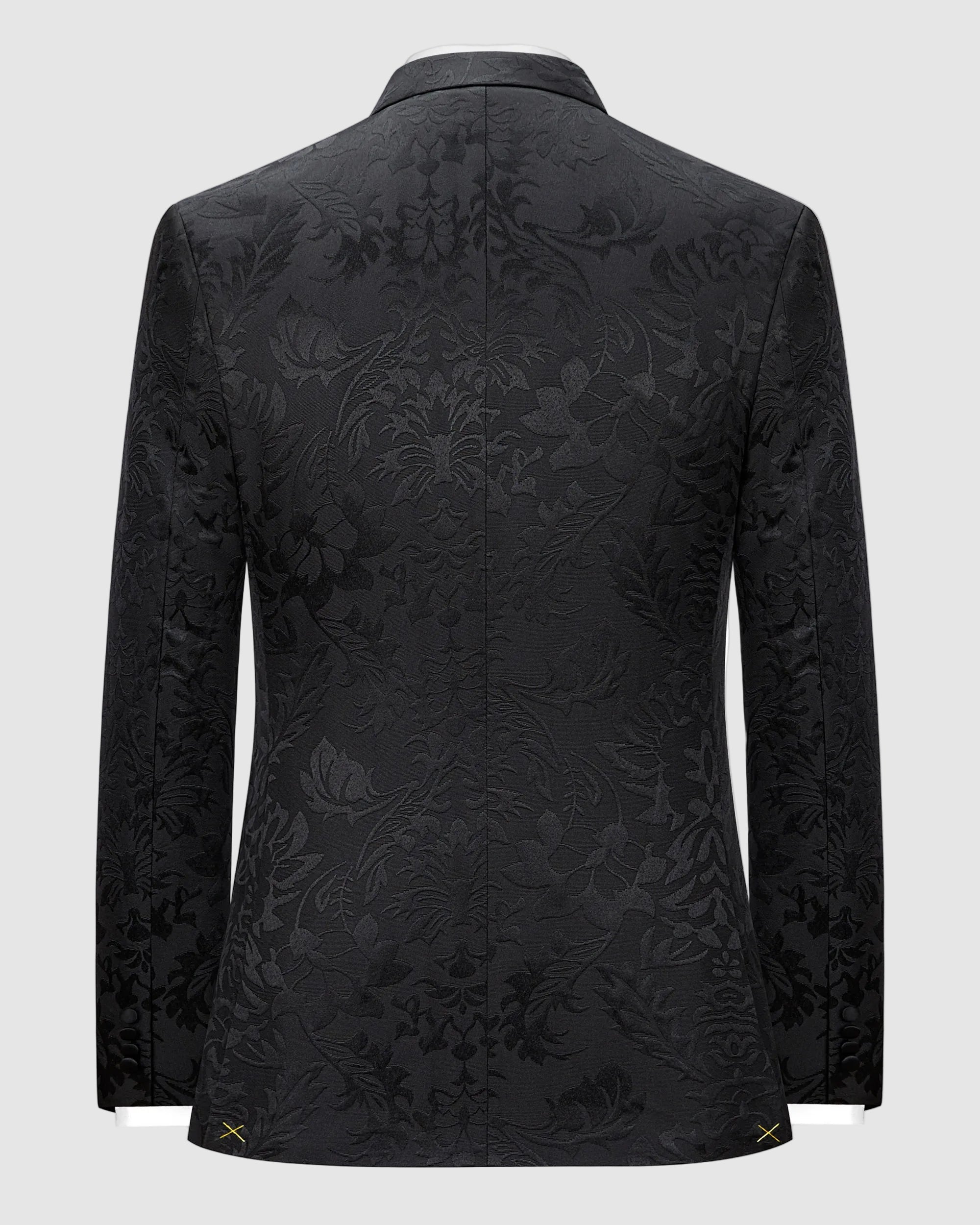 Floral Slim Fit Tuxedo with Vest