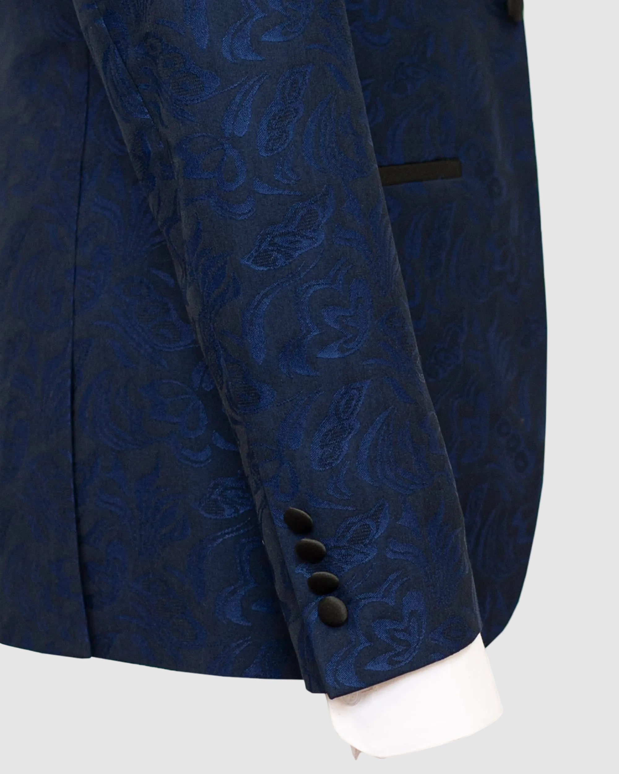 Floral Slim Fit Tuxedo with Vest
