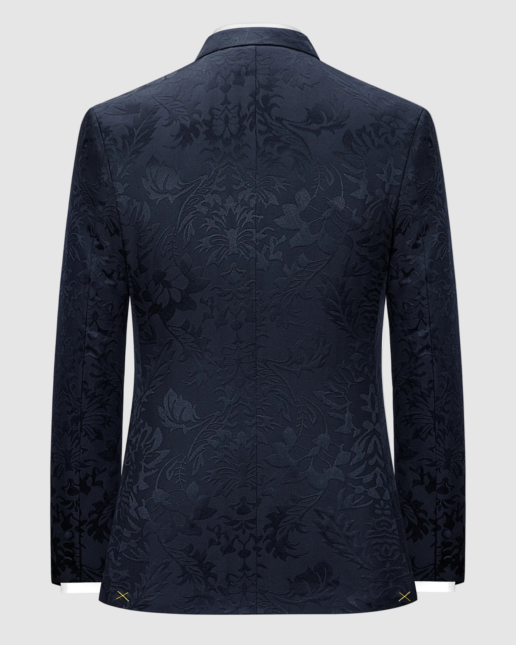 Floral Slim Fit Tuxedo with Vest