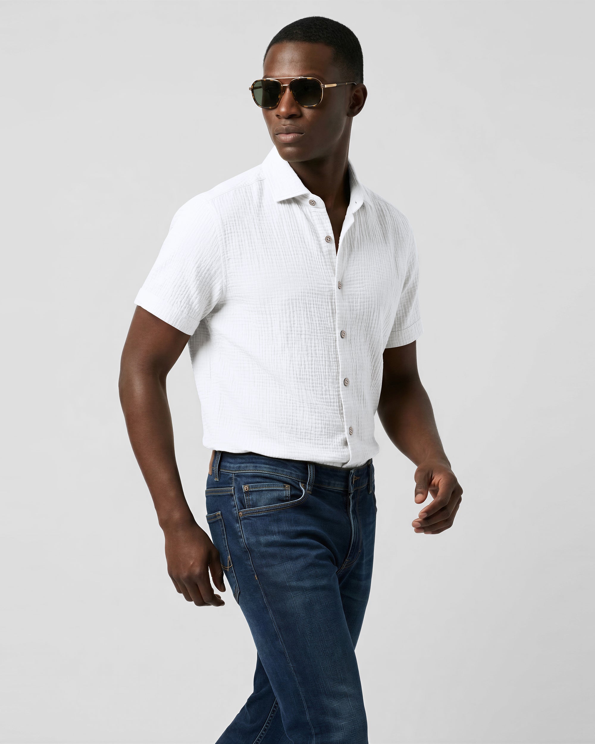 Breathable Gauze Cotton Casual Shirt