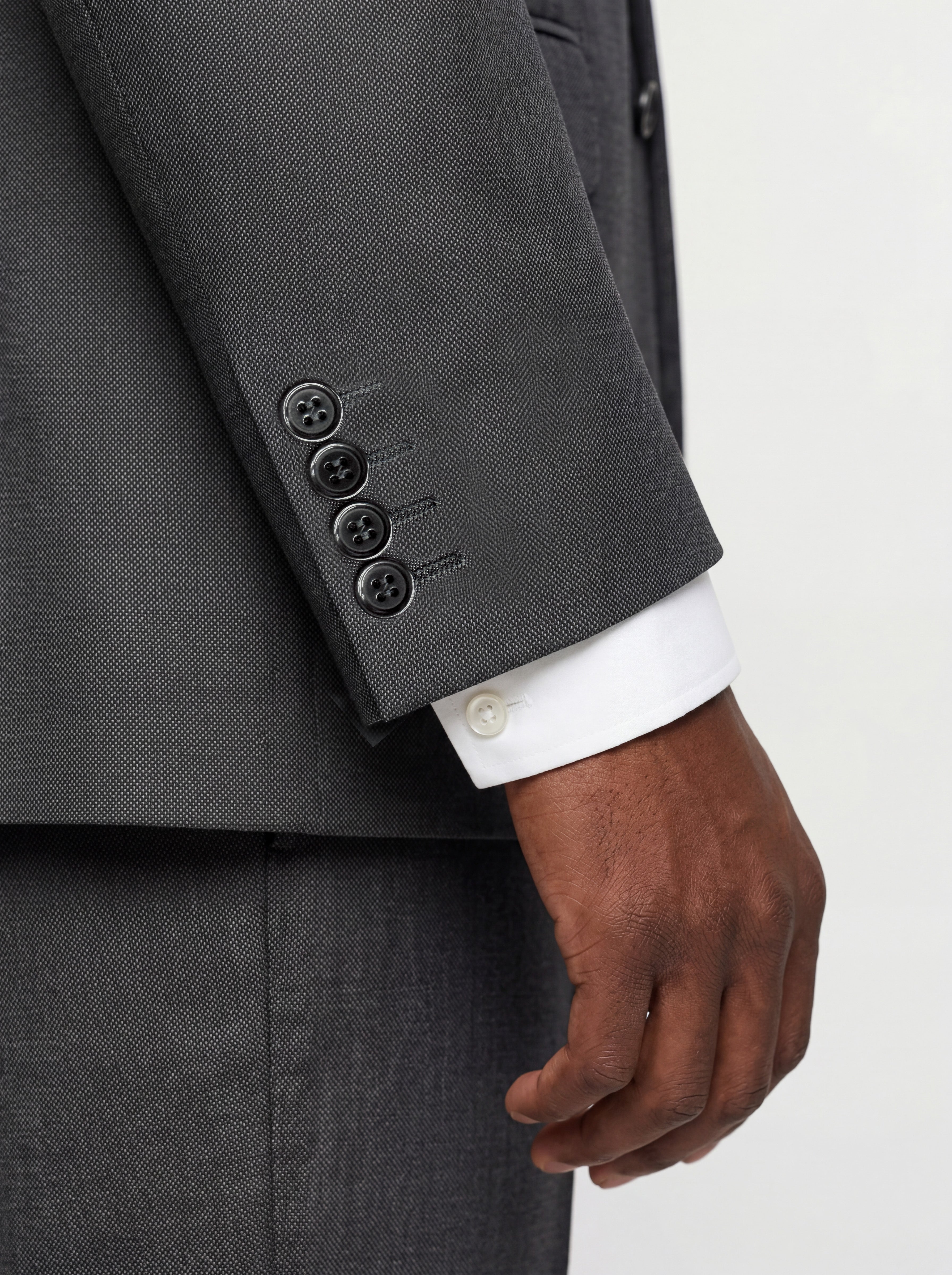Micro-Weave Sharkskin Italian Wool Suit