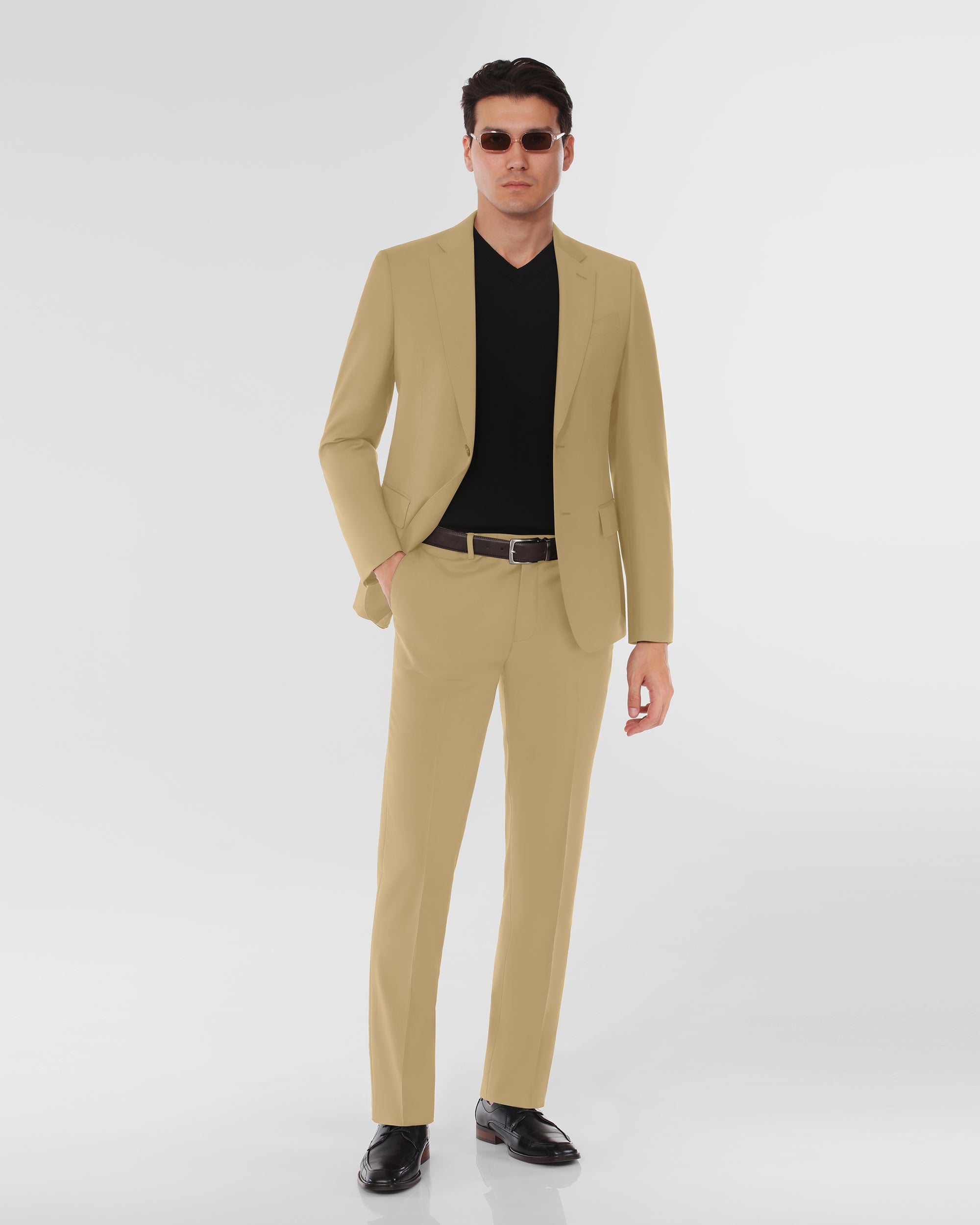 Tan and beige suits for men