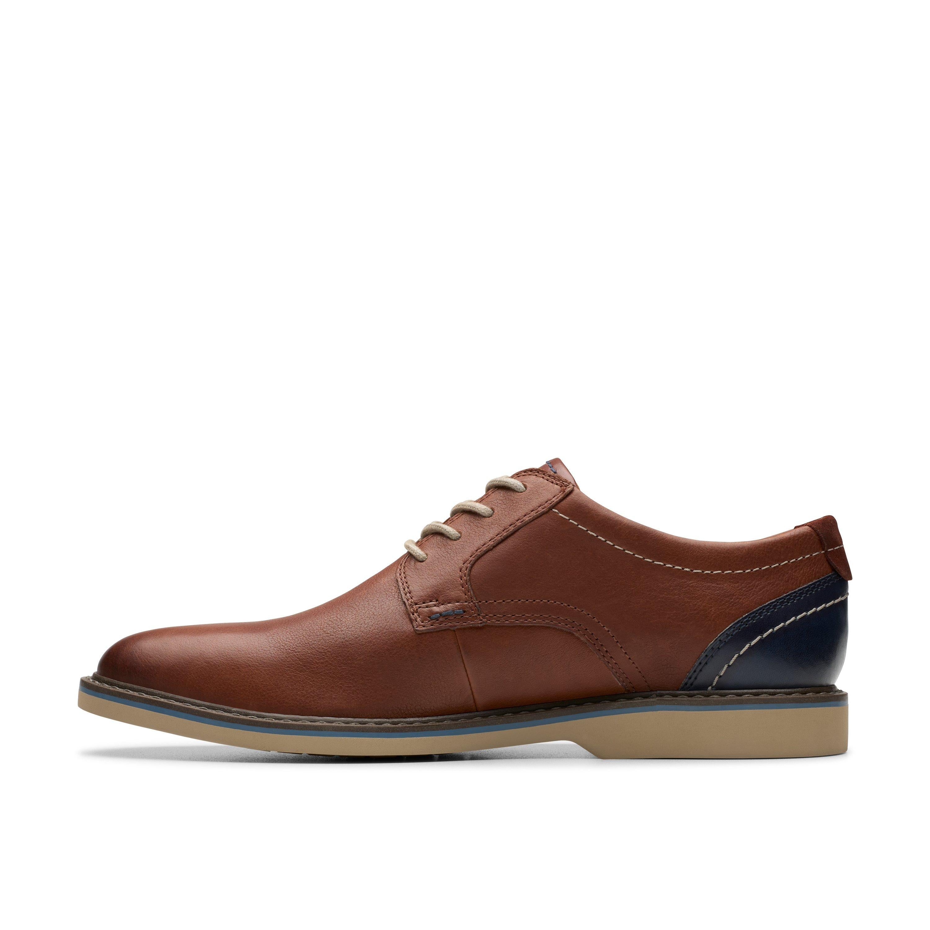 Casual Plain Toe Derby with Contrast Sole Shoe
