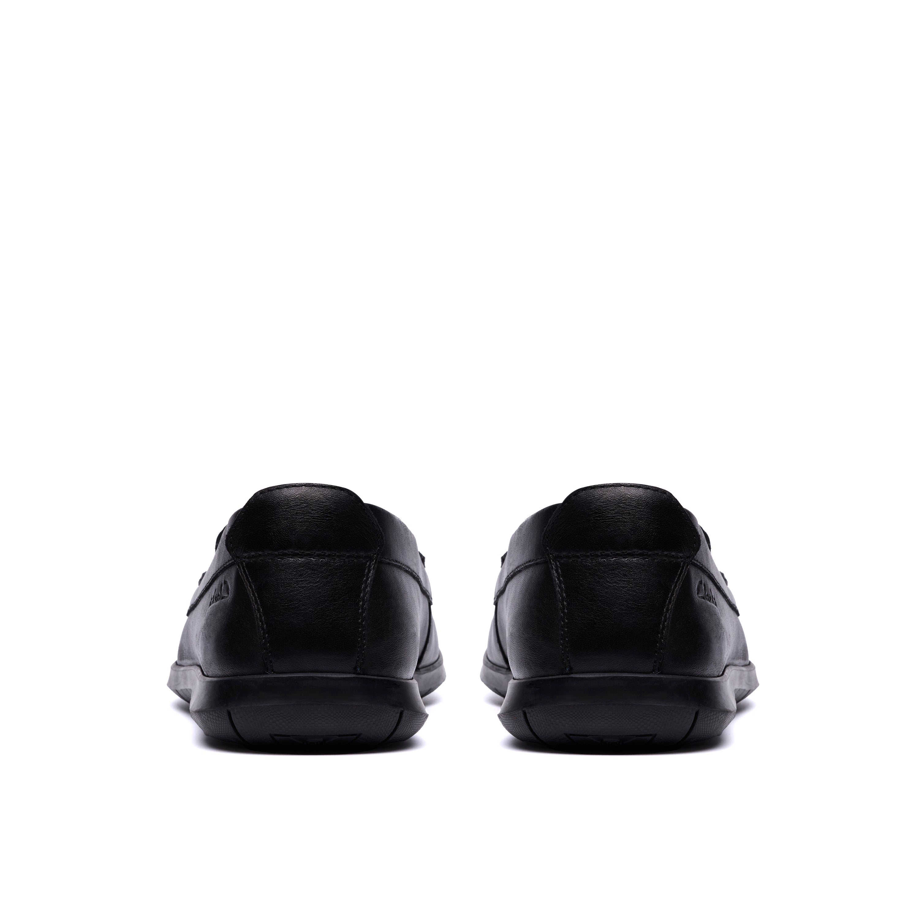 Flexway Step Black Smooth Leather Slip-On Loafer