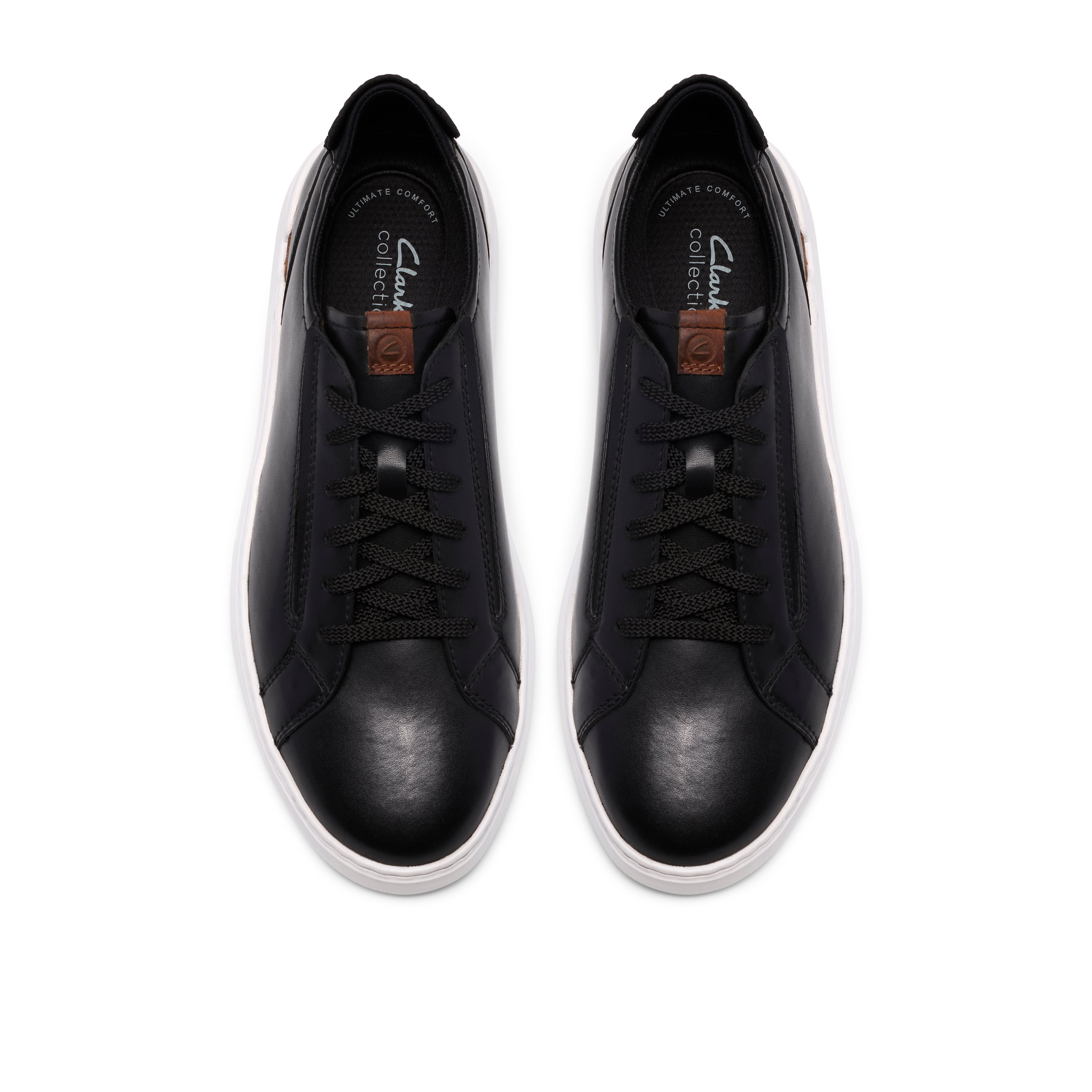 Flexwell Lace Black Leather Sneakers