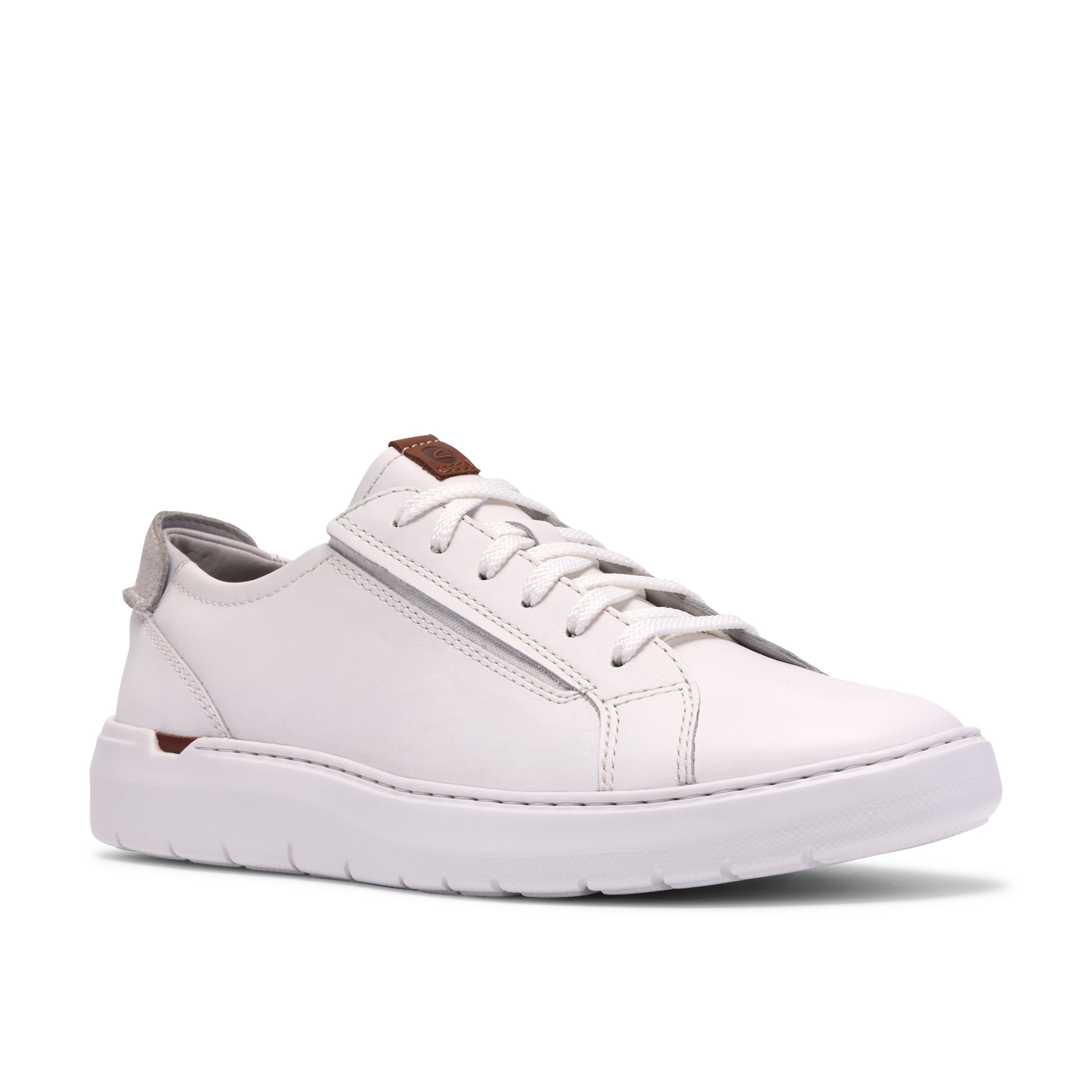 Flexwell Lace White Leather Sneakers