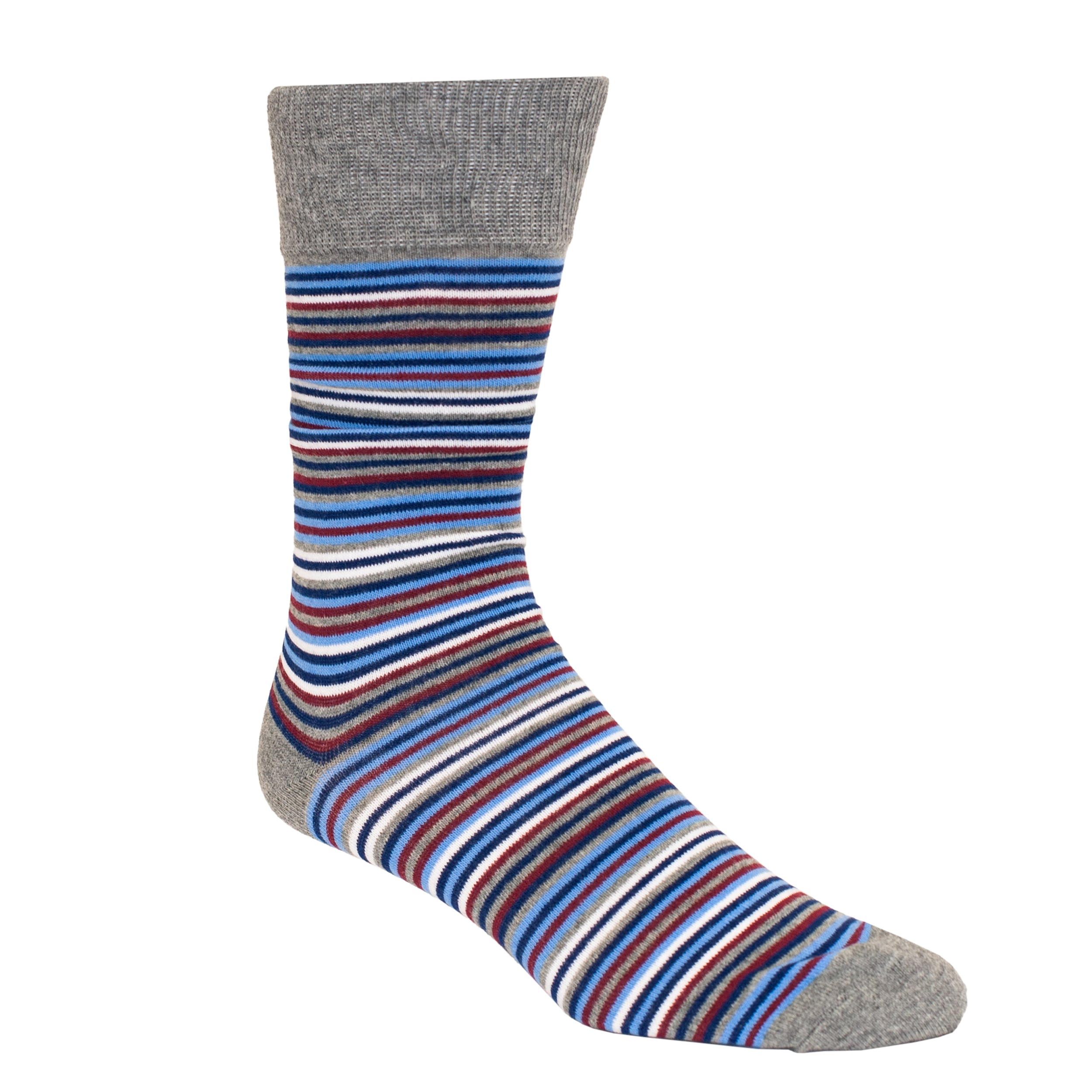 Classic Cotton Blend Pinstripe Crew Sock