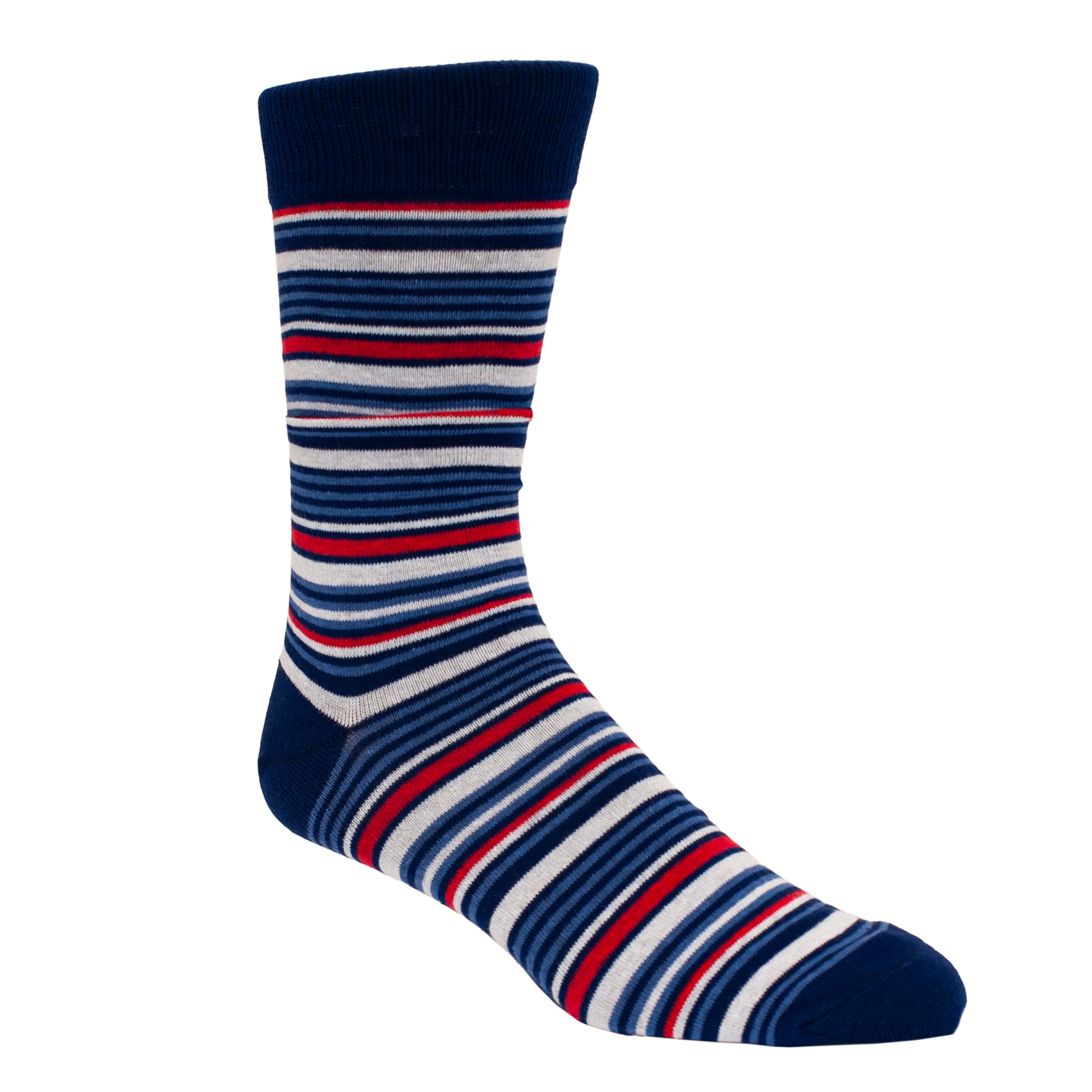 Classic Cotton Blend Pinstripe Crew Sock