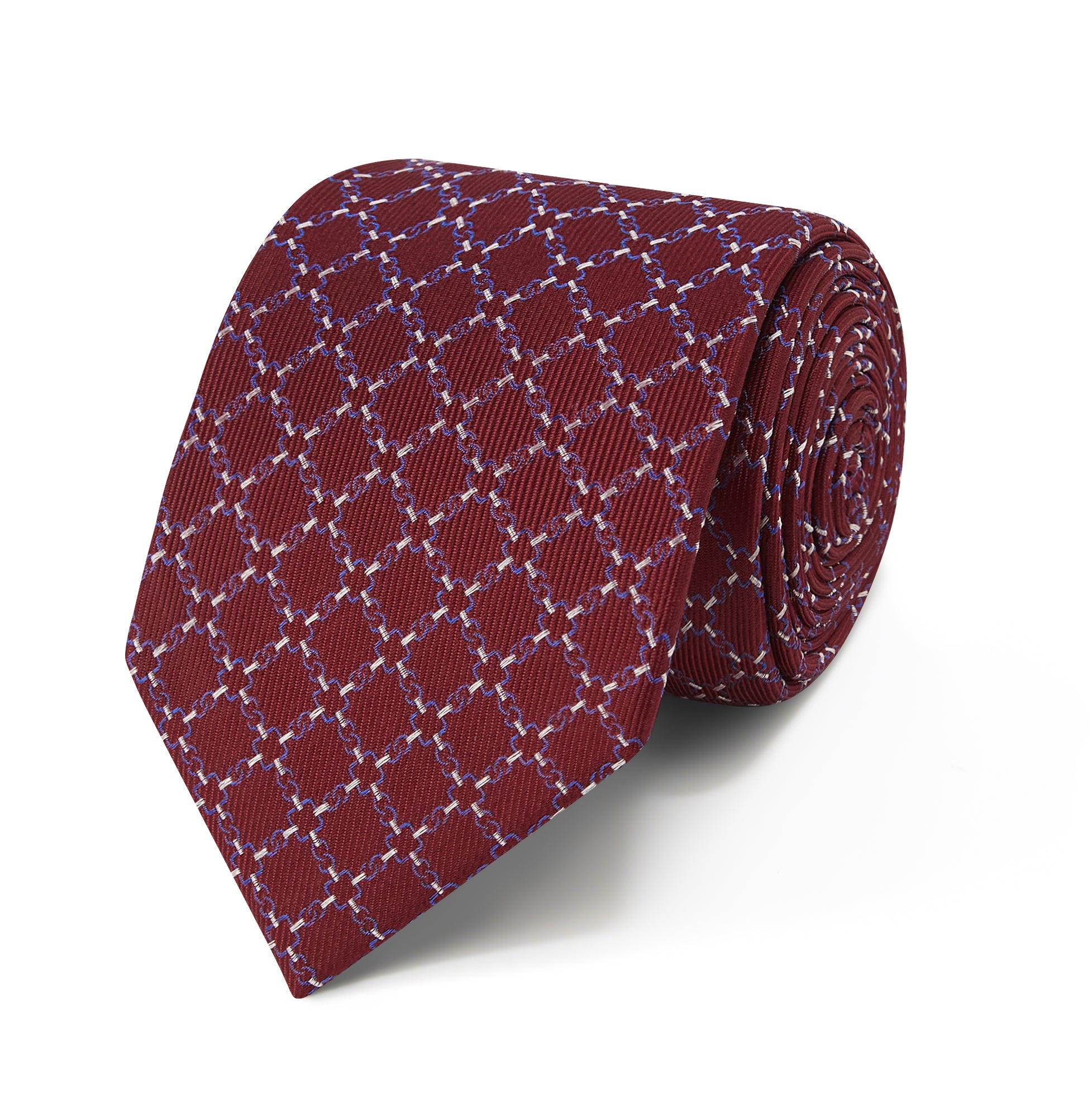 Premium Silk Diamond Lattice on Twill Ground Tie