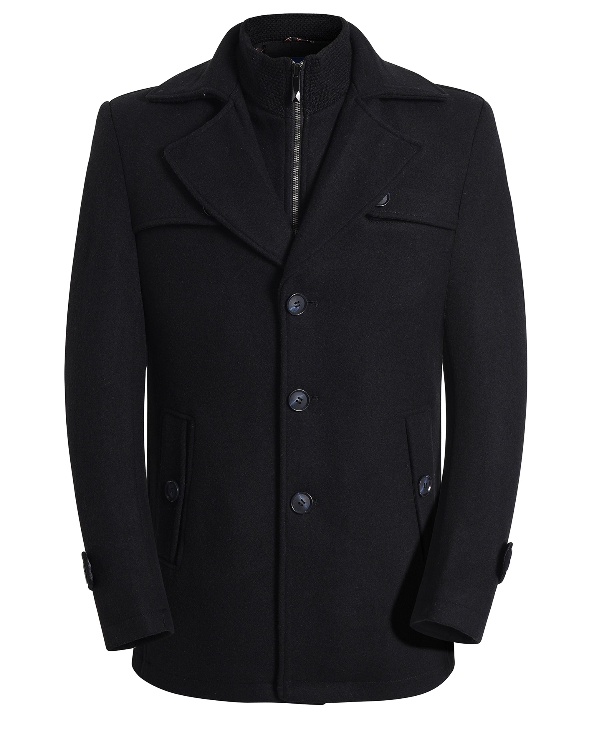 Modern Wool Blend Tailored Overcoat