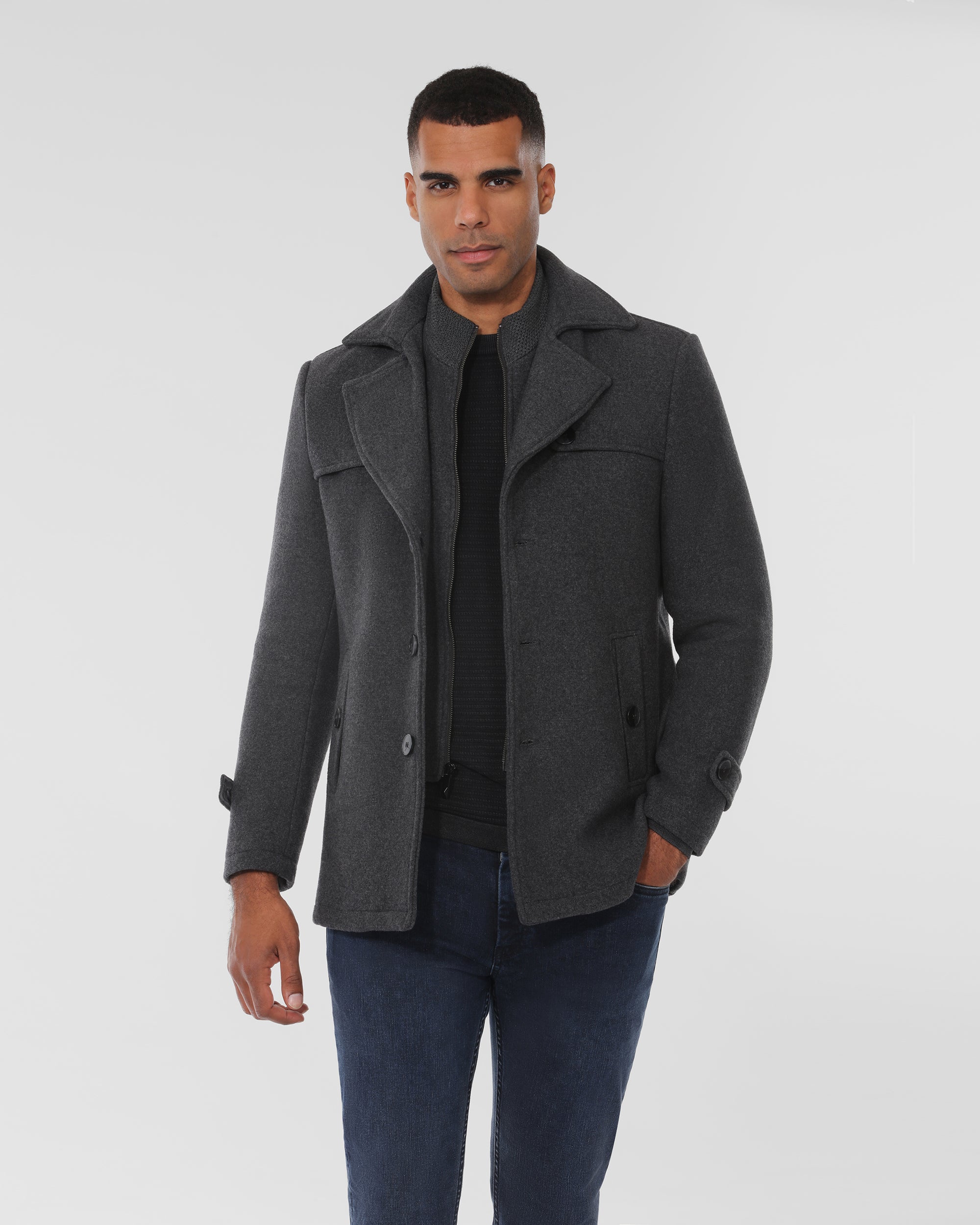 Modern Wool Blend Tailored Overcoat