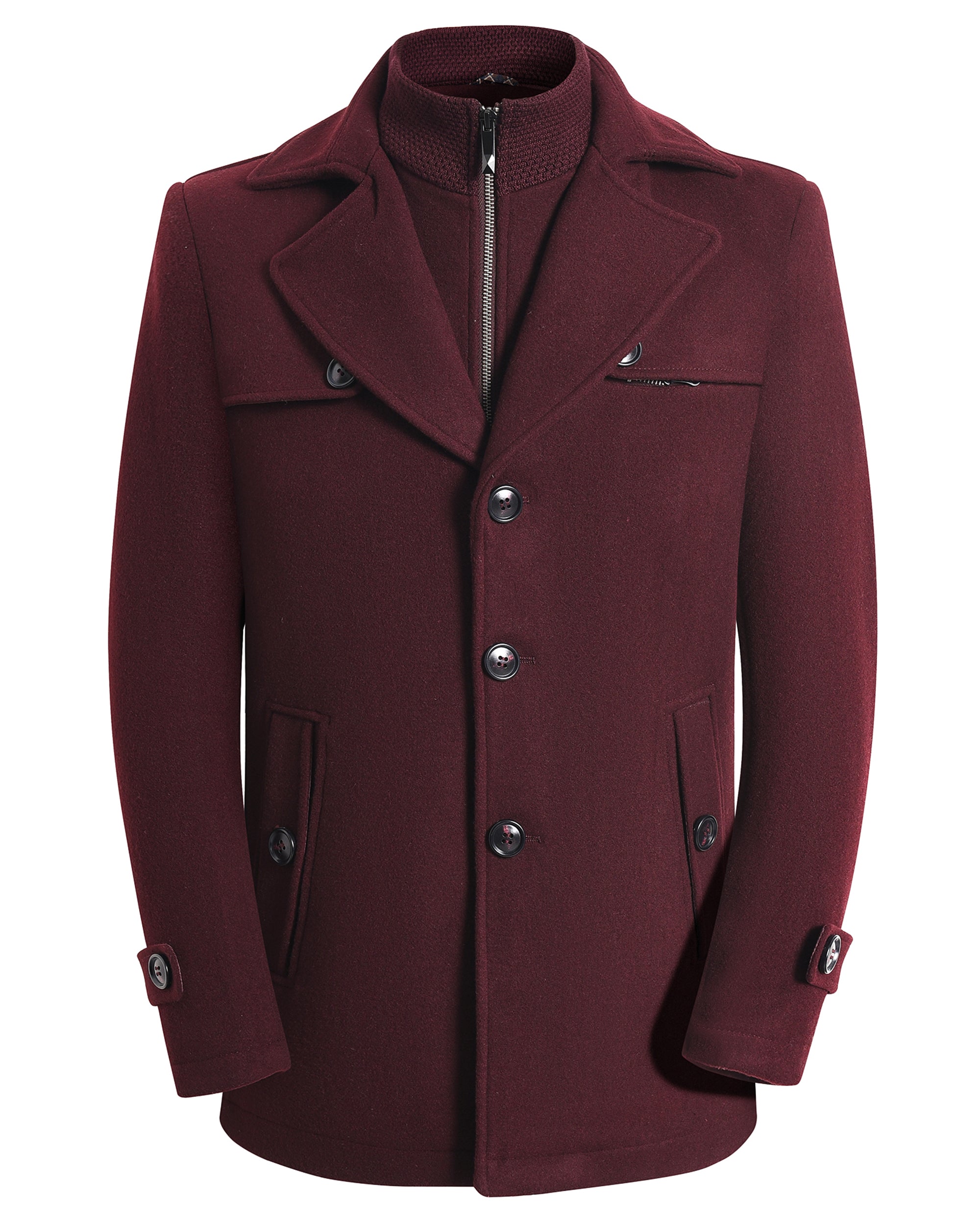 Modern Wool Blend Tailored Overcoat