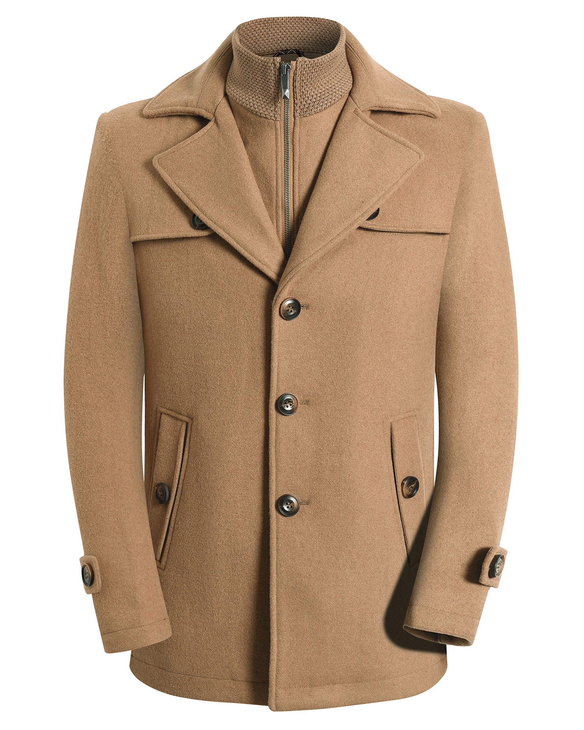 Modern Wool Blend Tailored Overcoat