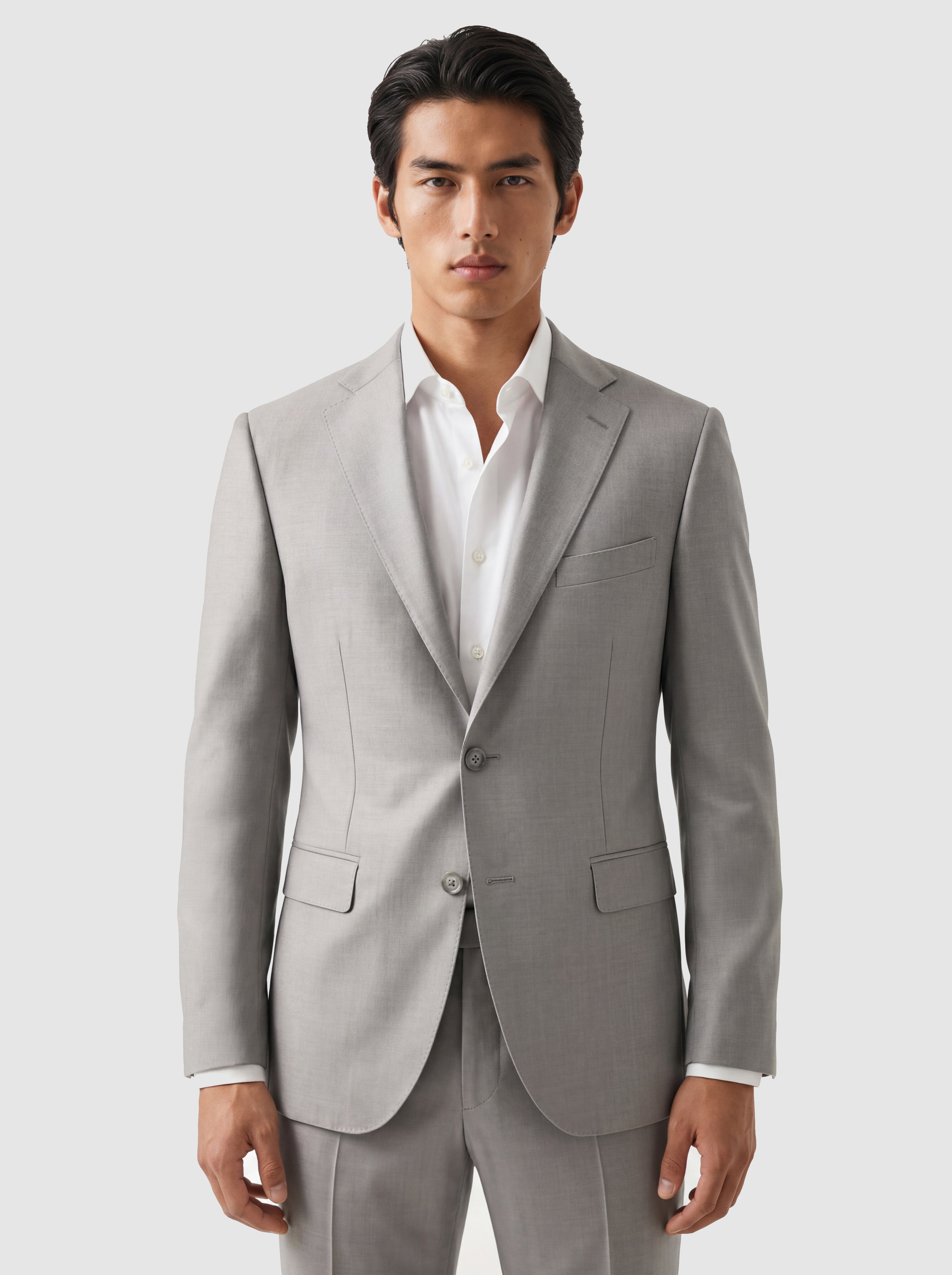 Fine Twill Wool Cashmere Suit Modern Fit Luxury Suit