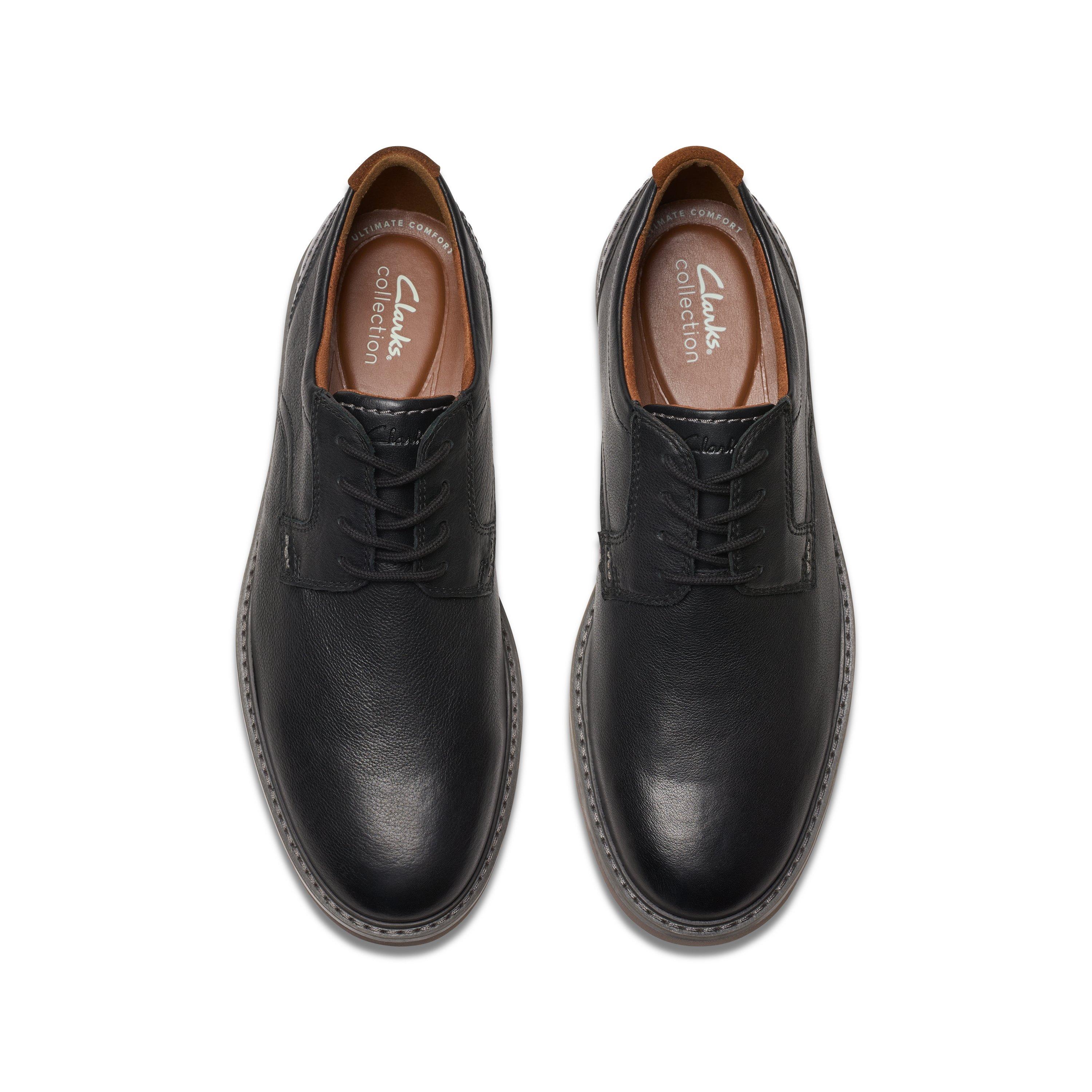 Casual Plain Toe Leather Derby Shoe