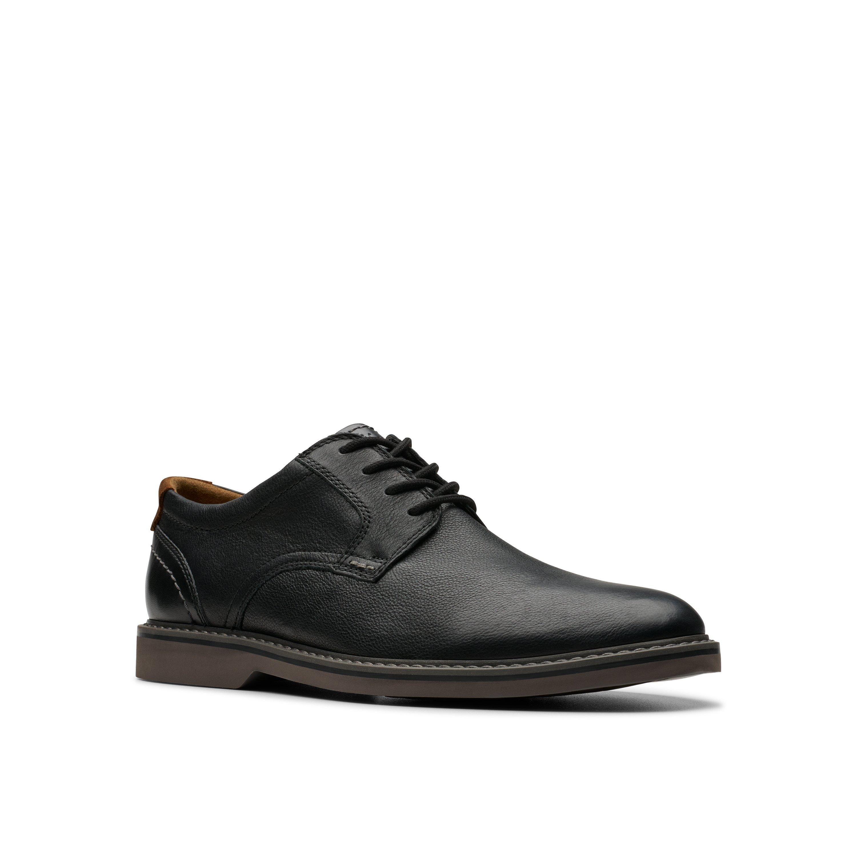 Casual Plain Toe Leather Derby Shoe