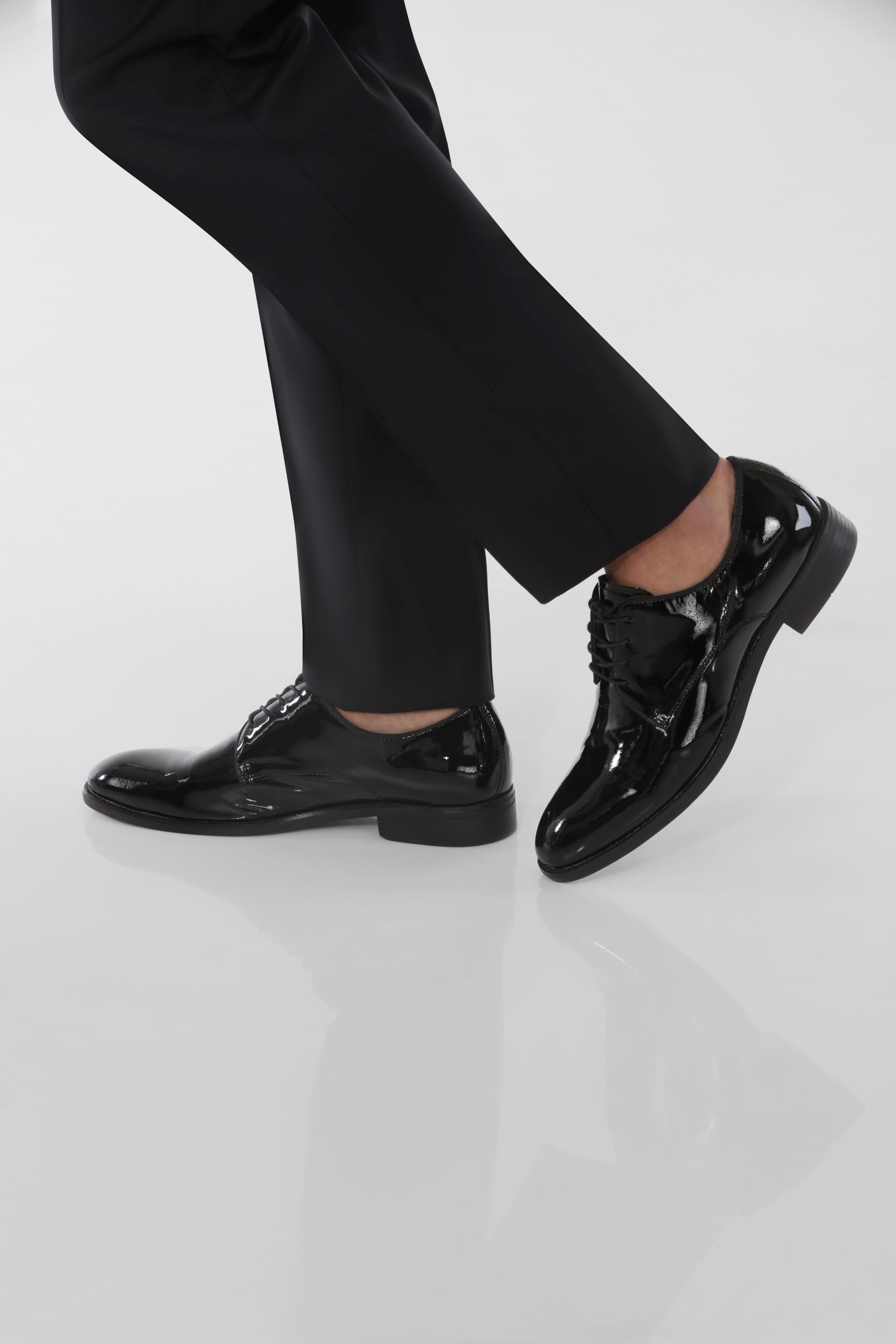 Classic Patent Leather Tuxedo Shoe