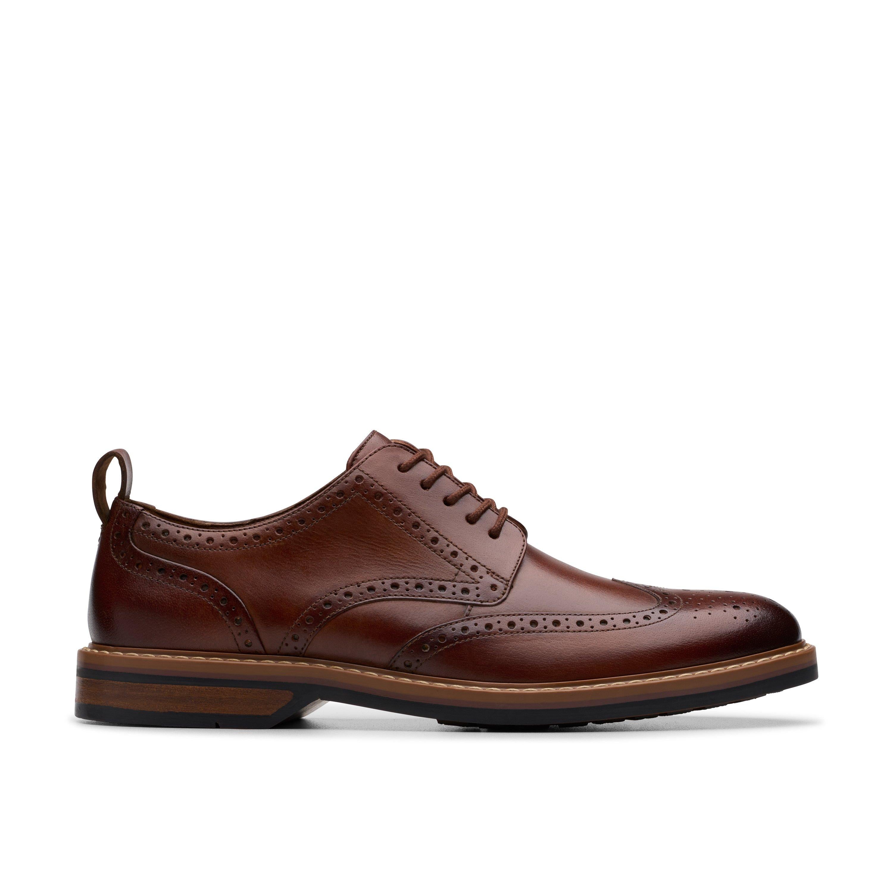 Contrast Welt Leather Wingtip Brogue Derby Shoe