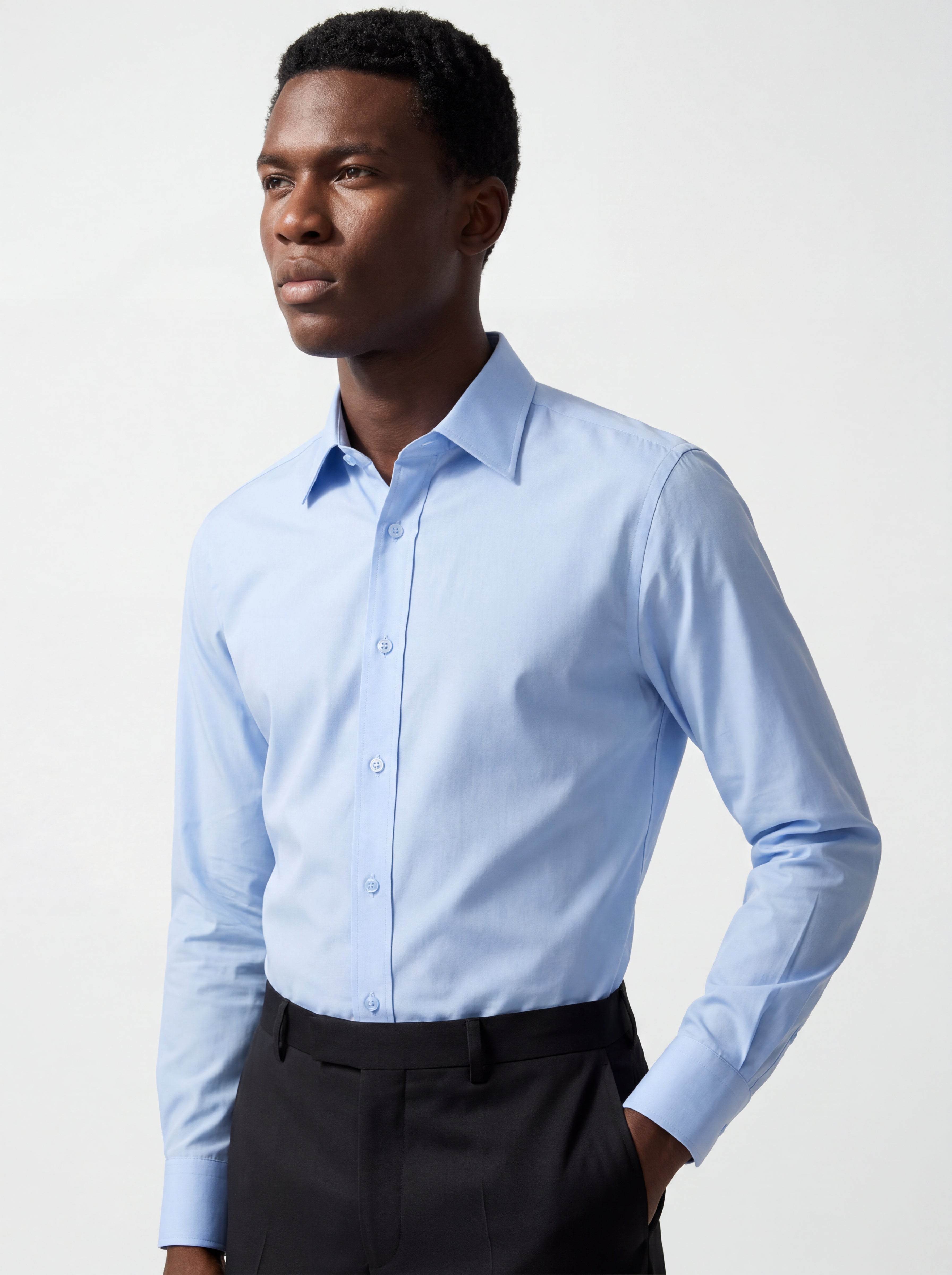Cotton Blend Dress Shirt