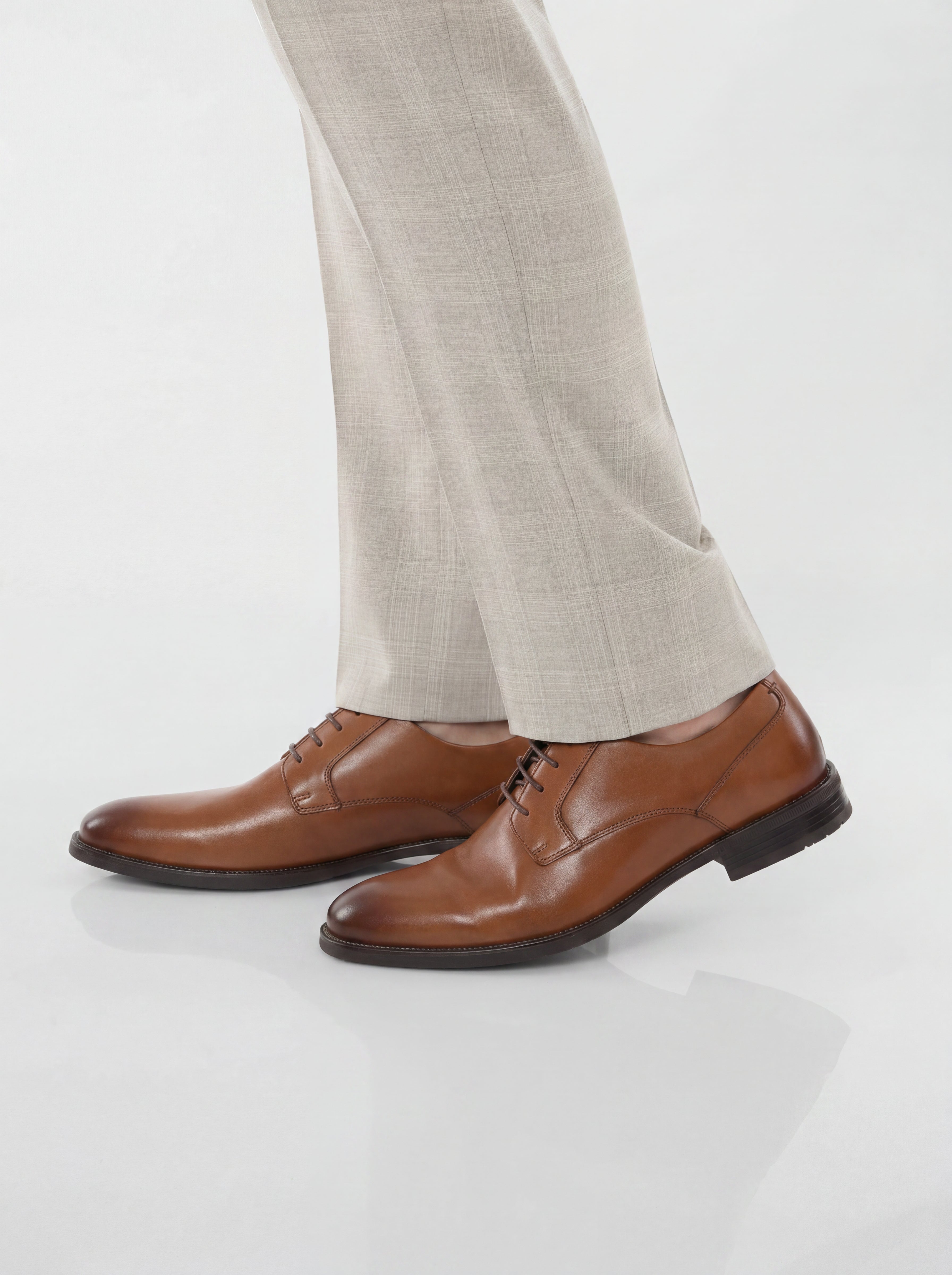 PADRONE キャメル 43 新品 DERBY PLAIN TOE SHOES Men's Bedford Plain Toe Derby Shoe | Hollywood Suits