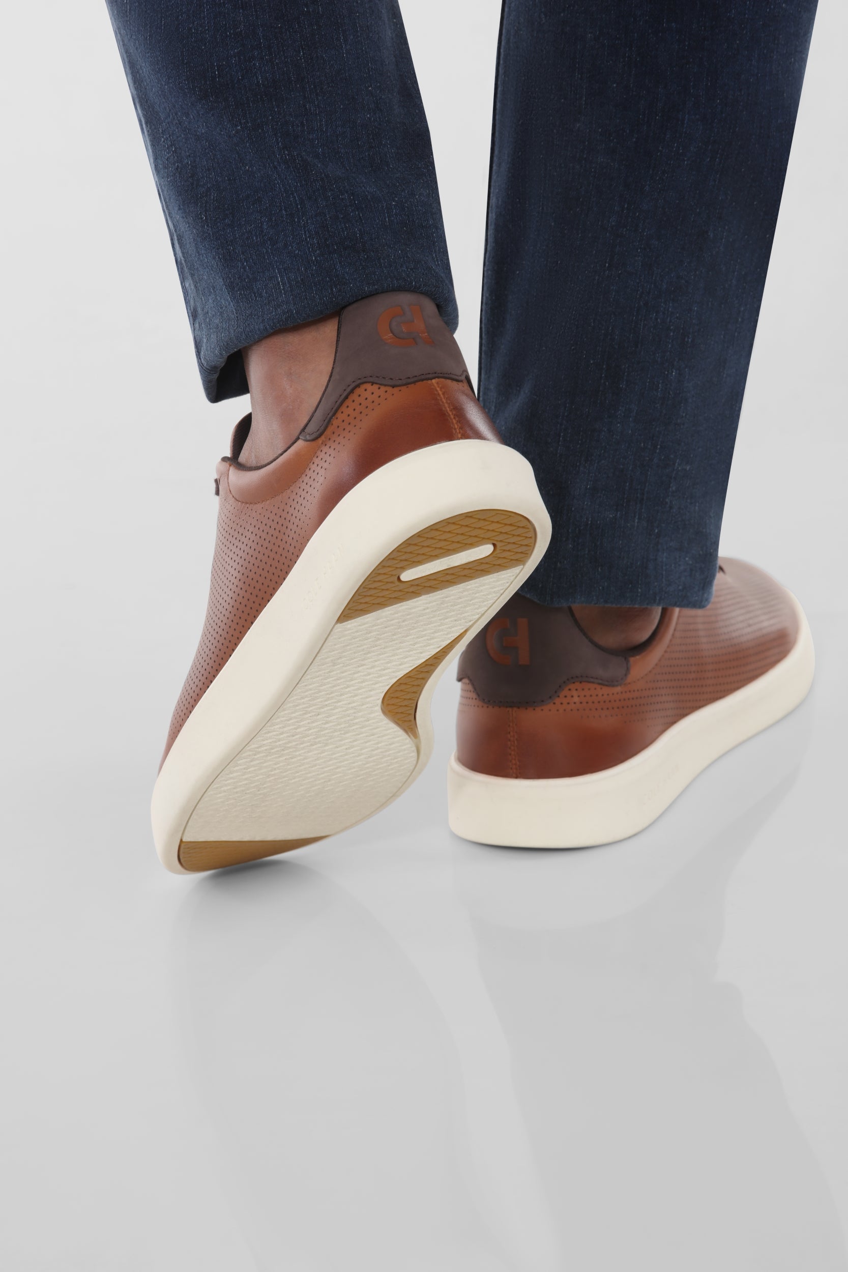 Perforated Leather Low-Top Sneaker