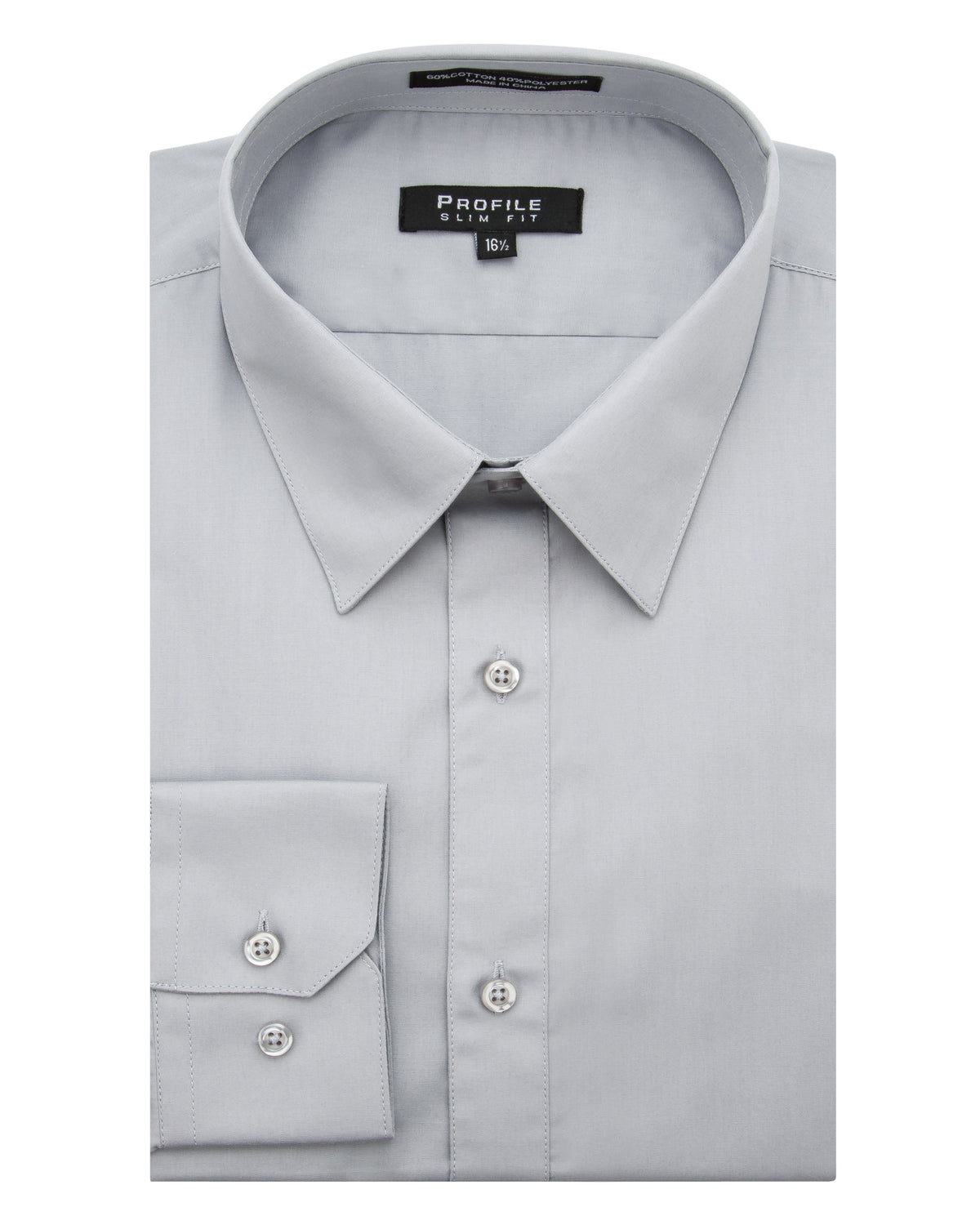 Cotton Blend Slim Fit Dress Shirt Black / 16.5 / 32/33 Cotton Blend Slim Fit Dress Shirt Black / 16.5 / 32/33