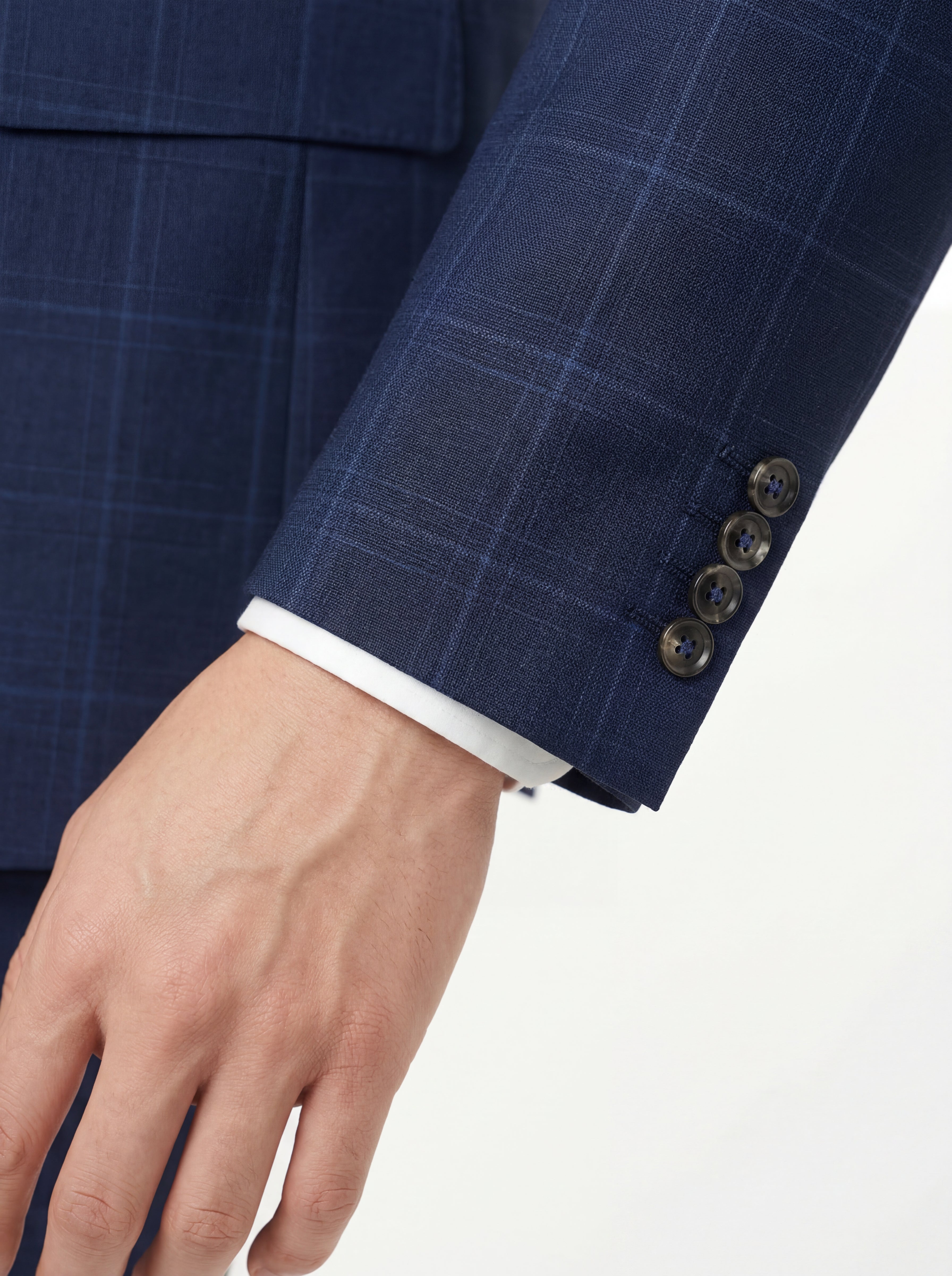 Plaid Extreme Slim Fit Wool Blend Suit