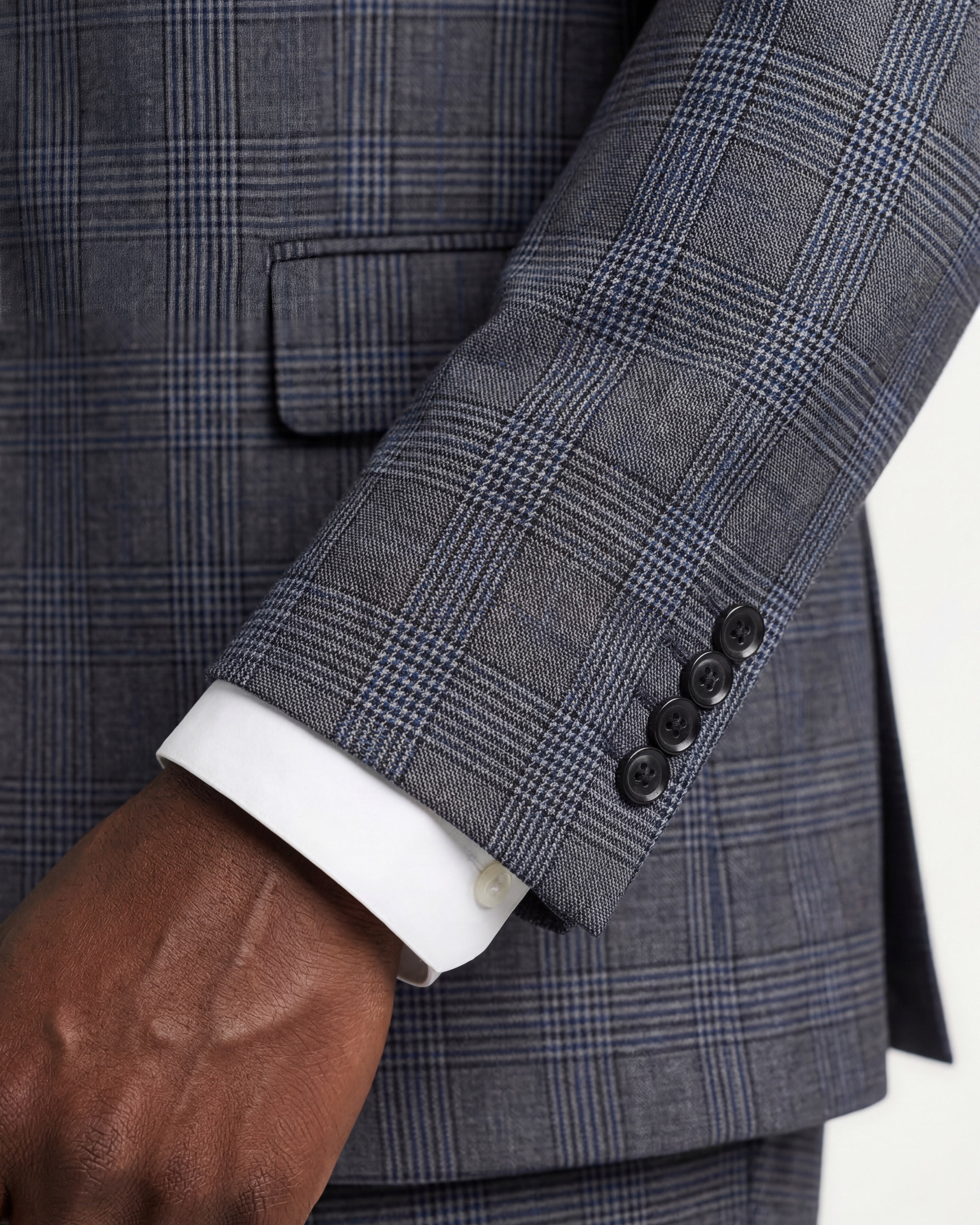 Plaid Slim Fit Wool Blend Suit