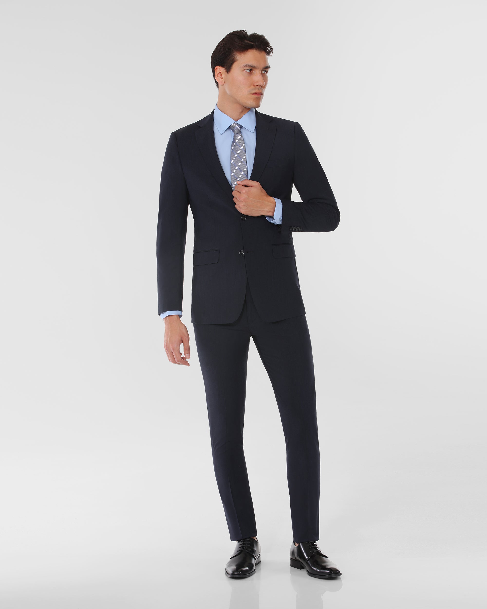 Mini Stripe Slim Fit Wool Blend Suit
