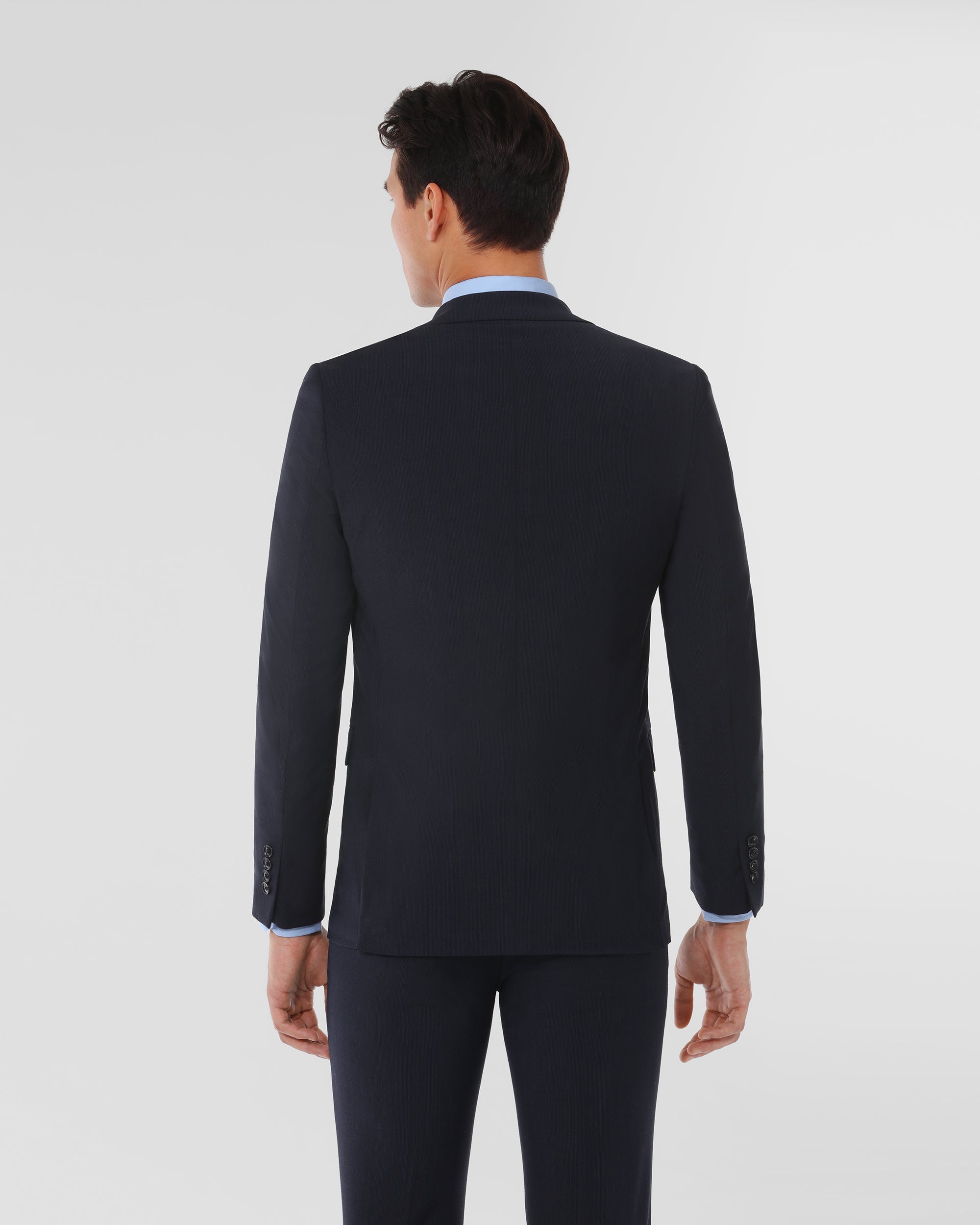 Mini Stripe Slim Fit Wool Blend Suit
