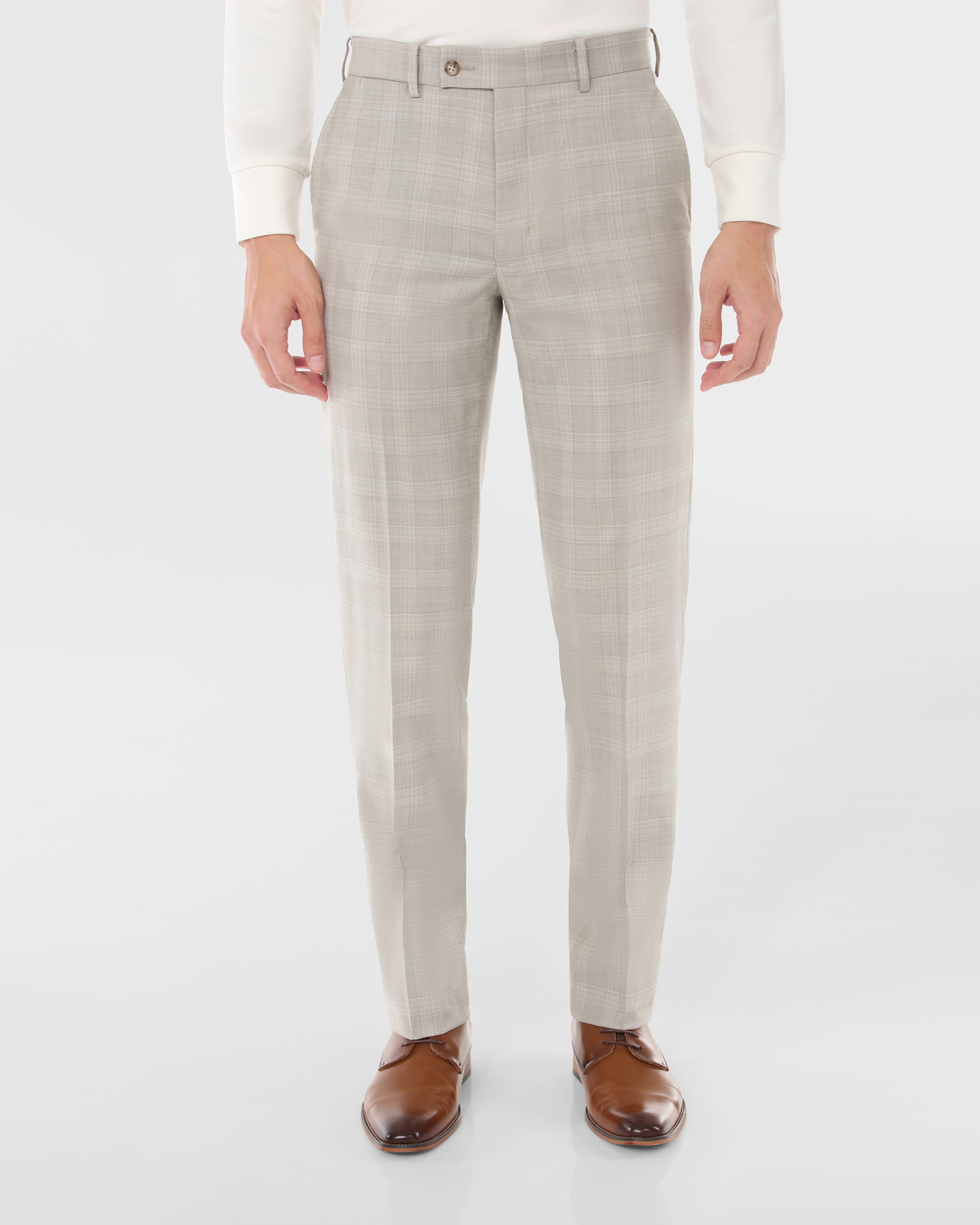 Plaid Modern Fit Wool Cashmere Suit