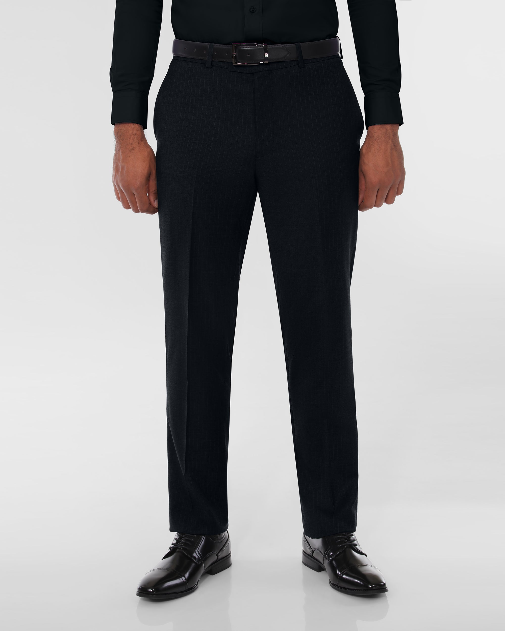 Pin Stripe Modern Fit Wool Cashmere Suit