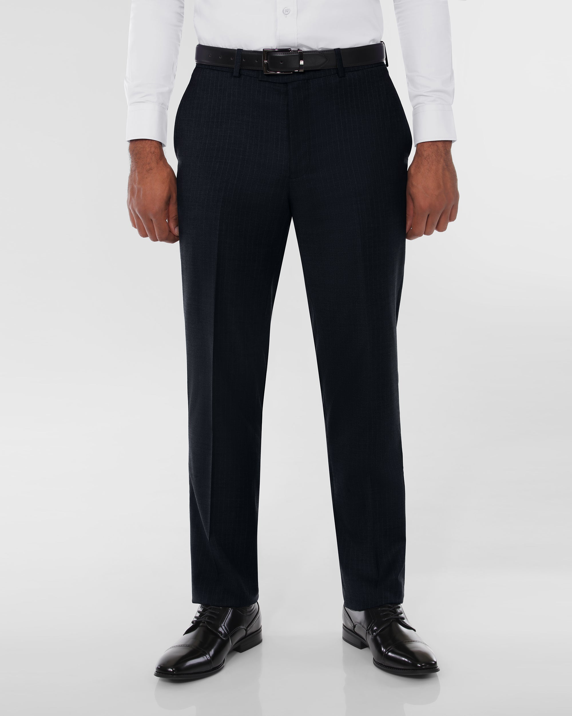 Pin Stripe Modern Fit Wool Cashmere Suit