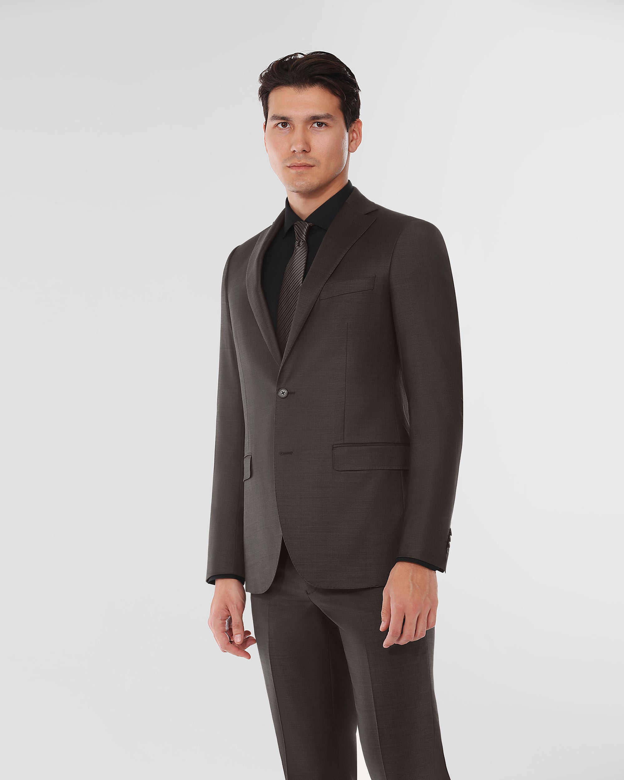 Sharkskin Modern Fit Wool Cashmere Suit