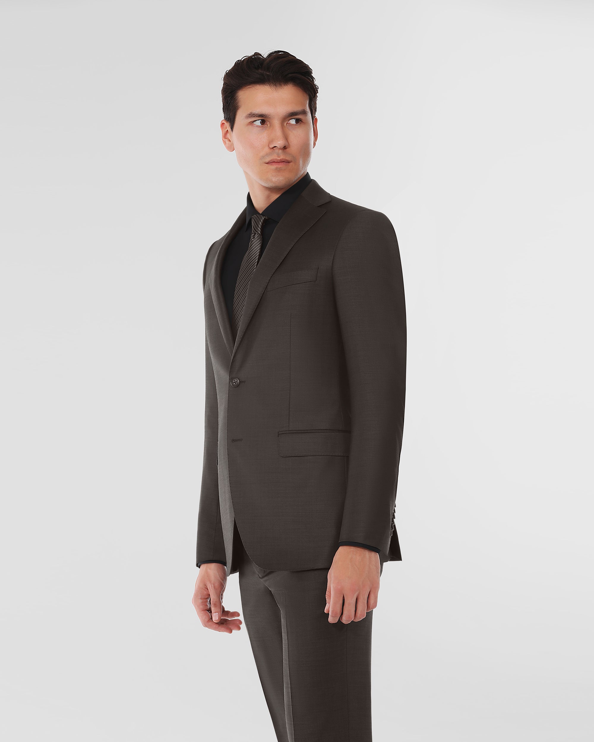 Sharkskin Modern Fit Wool Cashmere Suit