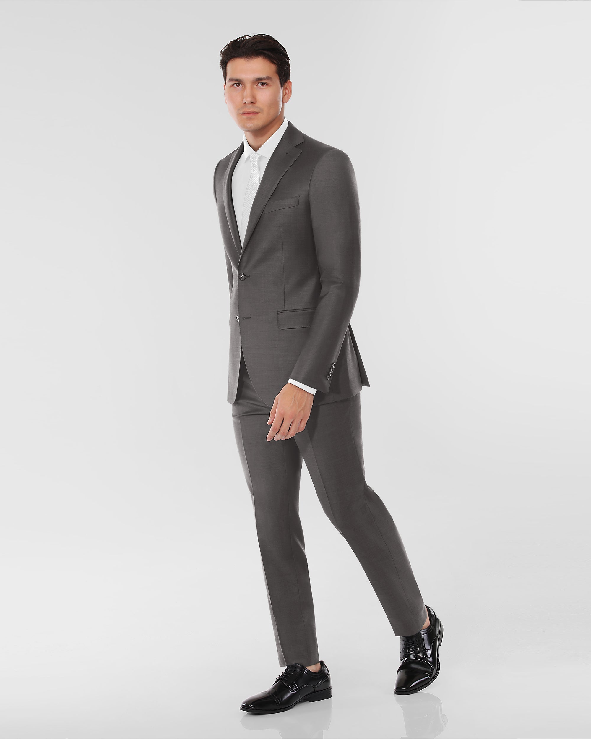 Sharkskin Modern Fit Wool Cashmere Suit