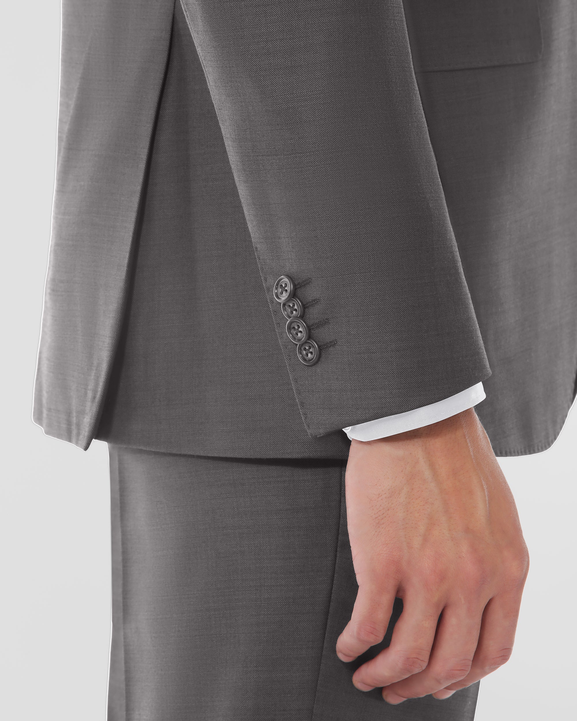Sharkskin Modern Fit Wool Cashmere Suit