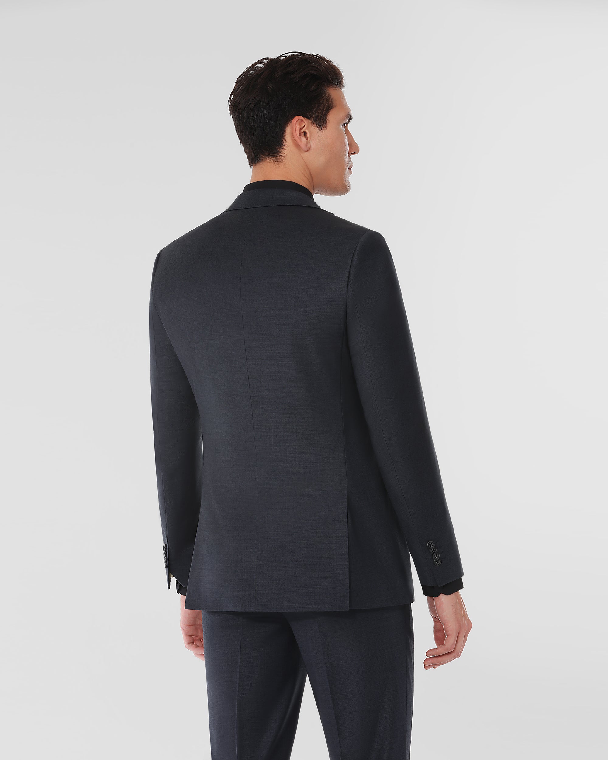 Sharkskin Modern Fit Wool Cashmere Suit