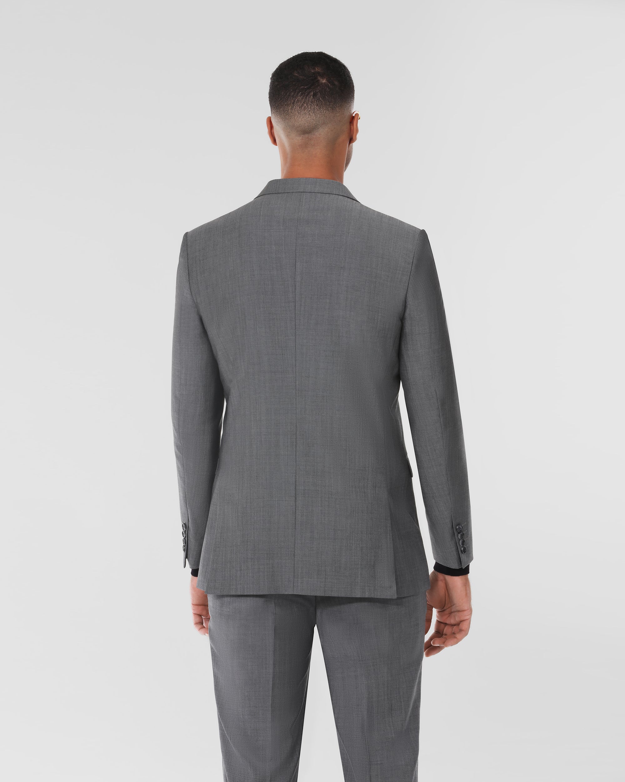 Sharkskin Modern Fit Wool Blend Suit