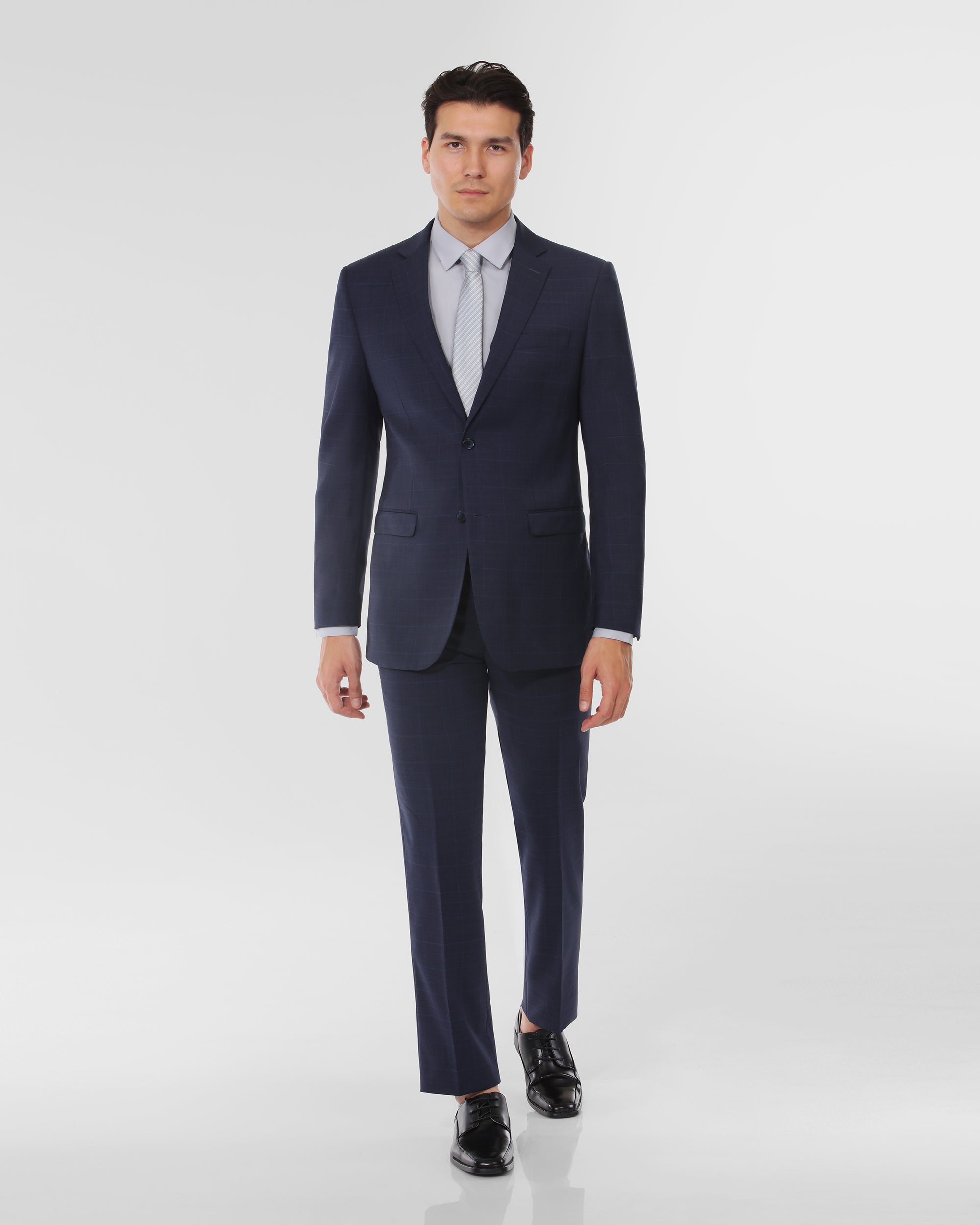 Window Pane Modern Fit Wool Blend Suit