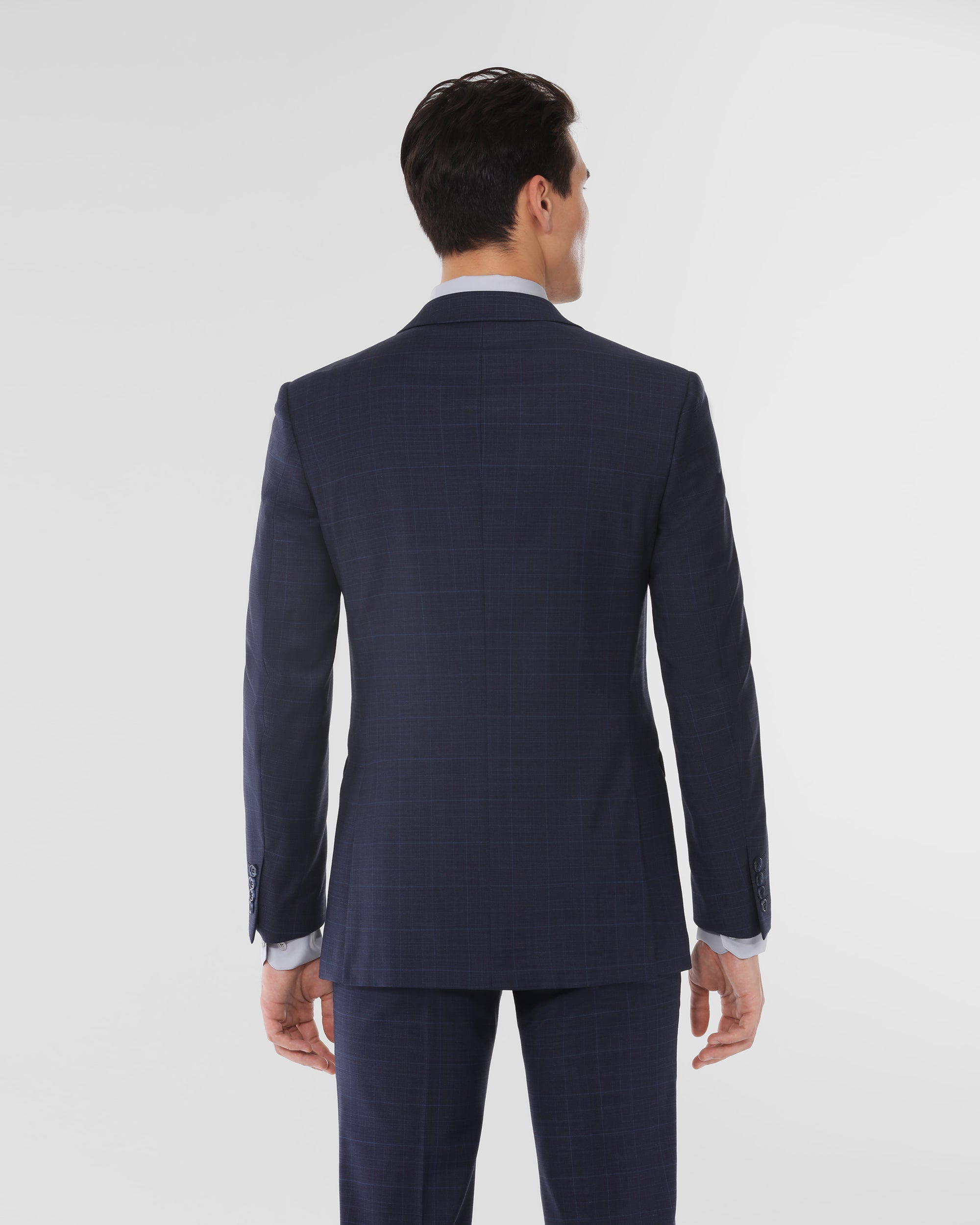 Window Pane Modern Fit Wool Blend Suit
