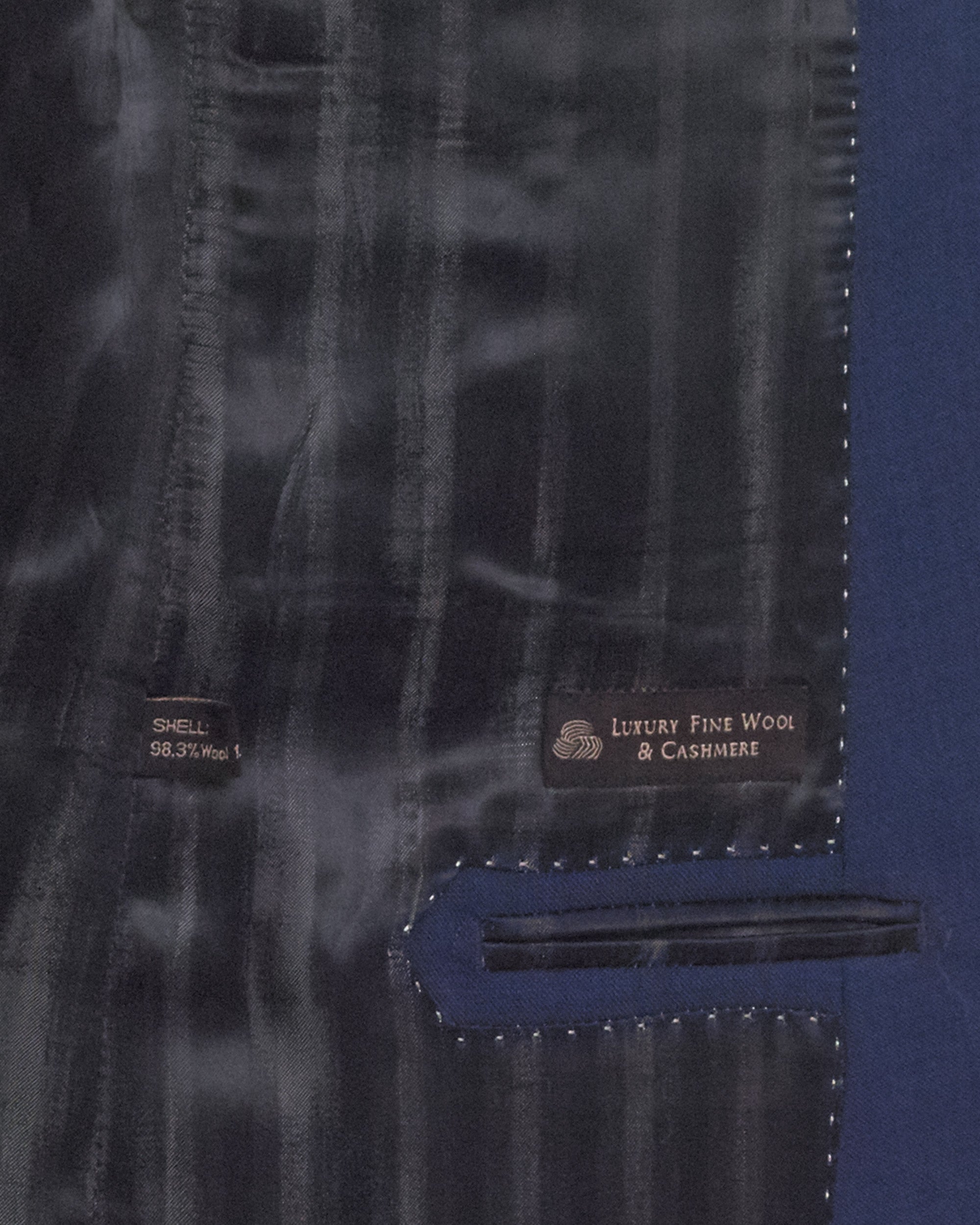 Sharkskin Modern Fit Wool Cashmere Suit